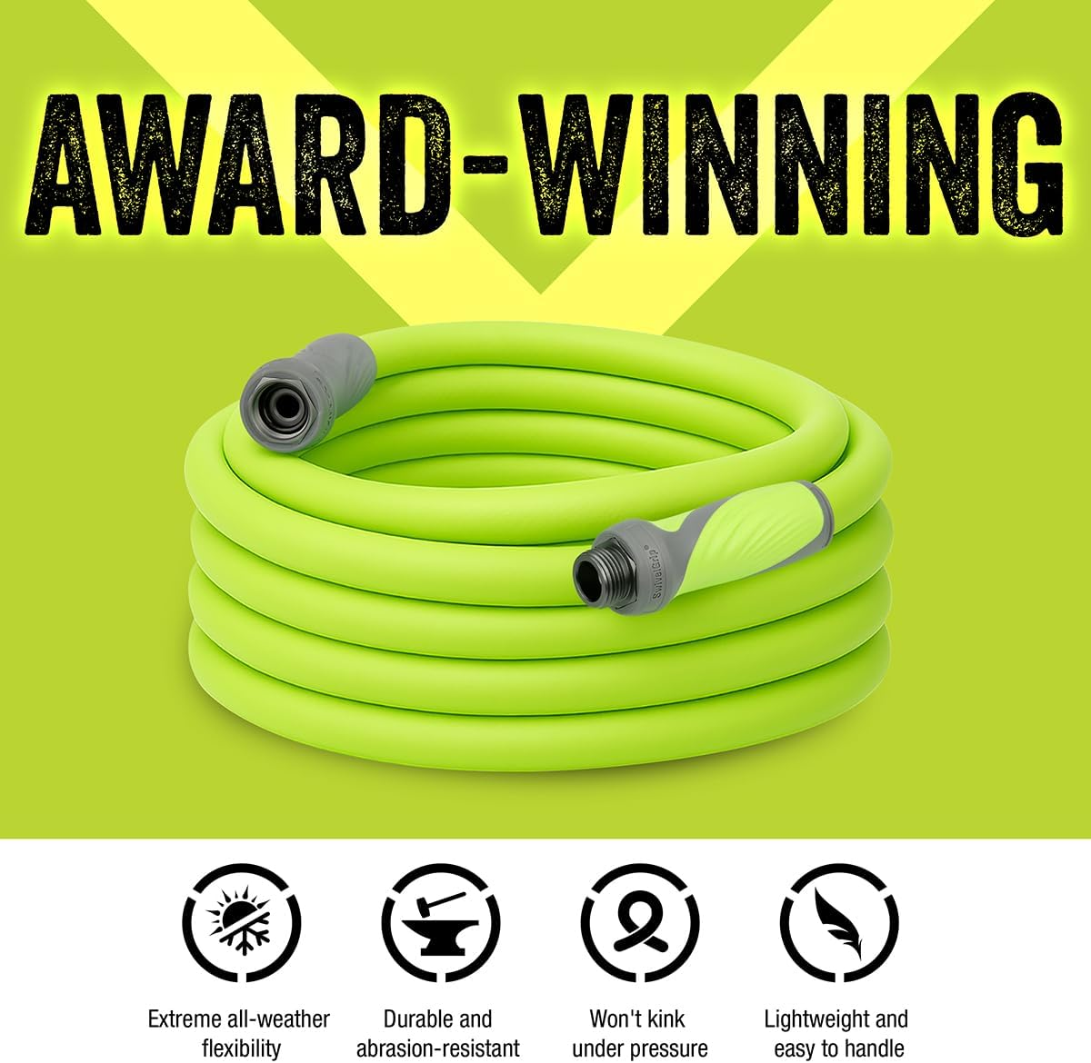 Flexzilla Garden Lead-In Hose with Swivelgrip, 5/8 In. X 5 Ft., Lightweight All-Weather Water Hose, Durable and Flexible, Leak-Free Connections image number 5
