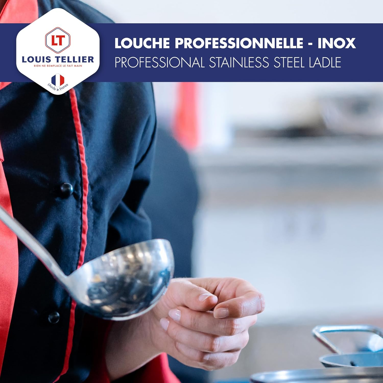 LOUIS TELLIER - Professional Ladle - Stainless Steel - 10Cm - 250Ml image number 2
