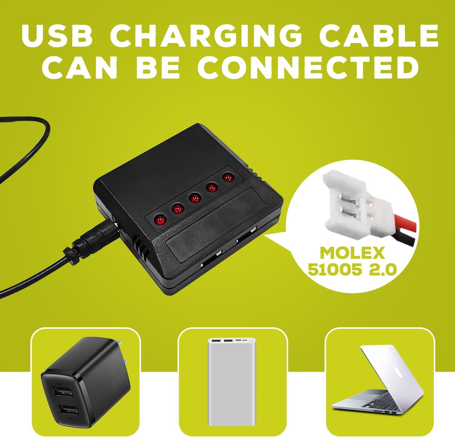 5PCS 3.7V 400Mah 25C Discharge High Rate Li Battery with 5In1 Charger for Hubsan X4 H107C H107L Syma Q11 X11C H99W H31 HS170C F180C TOZO Q2020 E016H A120 V966 TR-C385 TR-F22 Spare Parts RC Drone image number 6