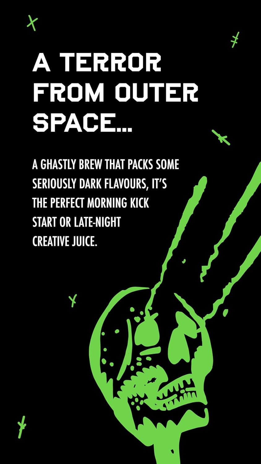 Dc Coffee the Darkness Strong Espresso Blend - Vanilla, Almond and Dark Chocolate Flavor - Embrace the Monstrous Brew (Ground Coffee Beans, 1Kg) image number 2