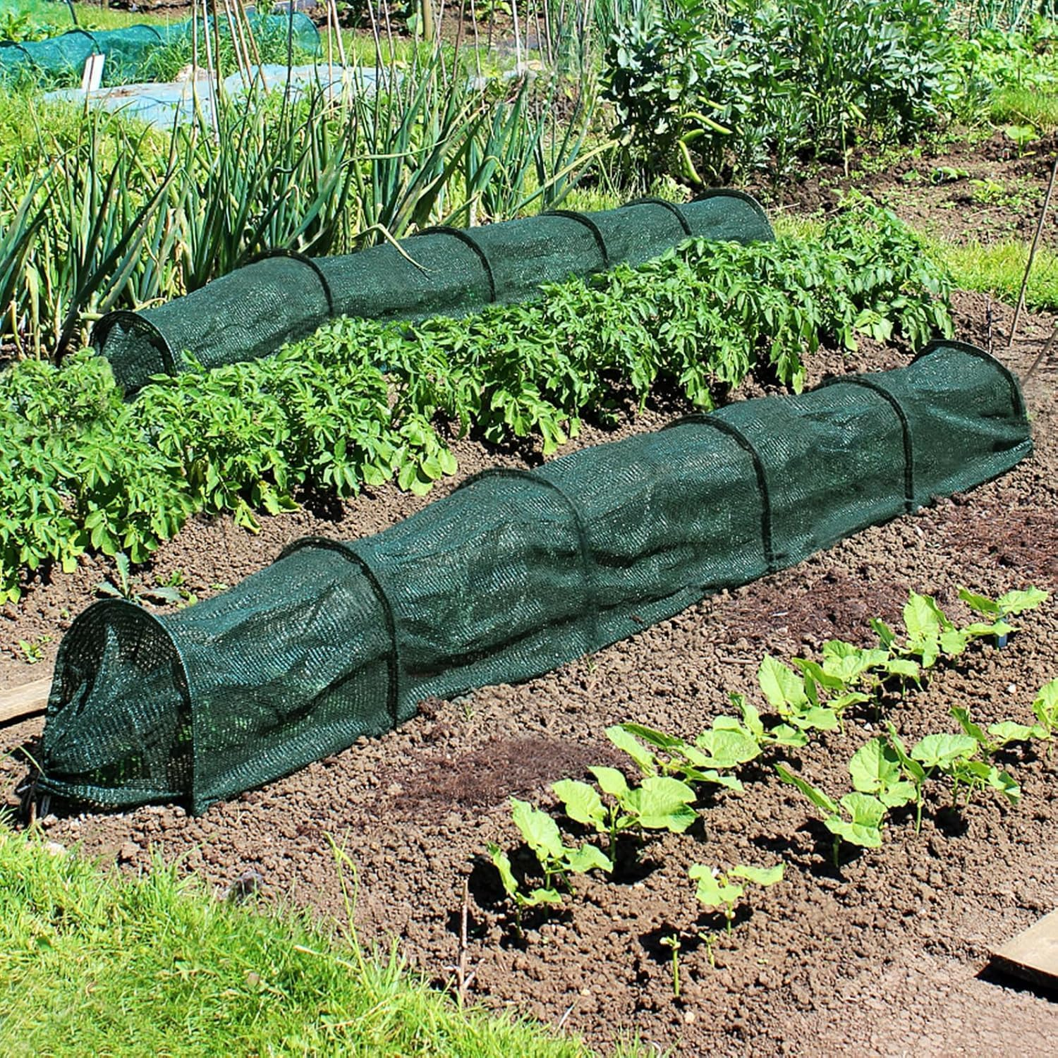 2 in 1 Portable Greenhouse Protection from Sun Heat,Garden Tunnel Shade Net Cover with Quick-Release Technology,Row Covers for Vegetables Plant Cover from Sun image number 3