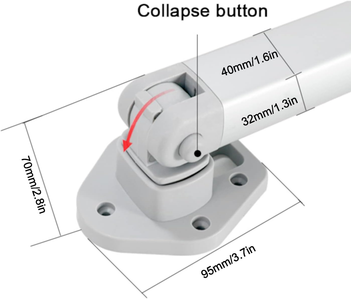 RV Table Leg Base, 510‑760Mm Height Adjustable Table Leg System Lifting Telescopic Folding Table Leg RV Accessories, Aluminum Alloy Table Leg System for RV or Boat