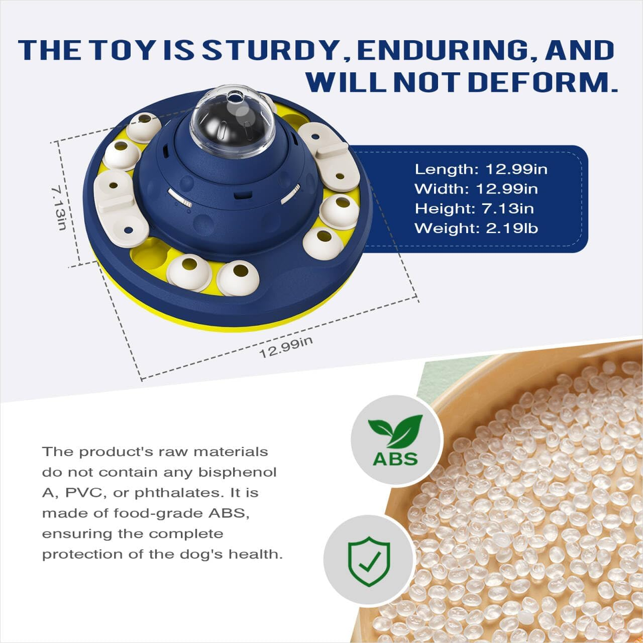 KADTC Level 2 in 1 Advanced Dog Wobble Puzzle Toy for Smart Small/Medium/Large Dogs Brain Mental Stimulation Puppy Cognitive Treat/Food Puzzles Feeder Slow Eating Mind Game Enrichment Toys image number 2