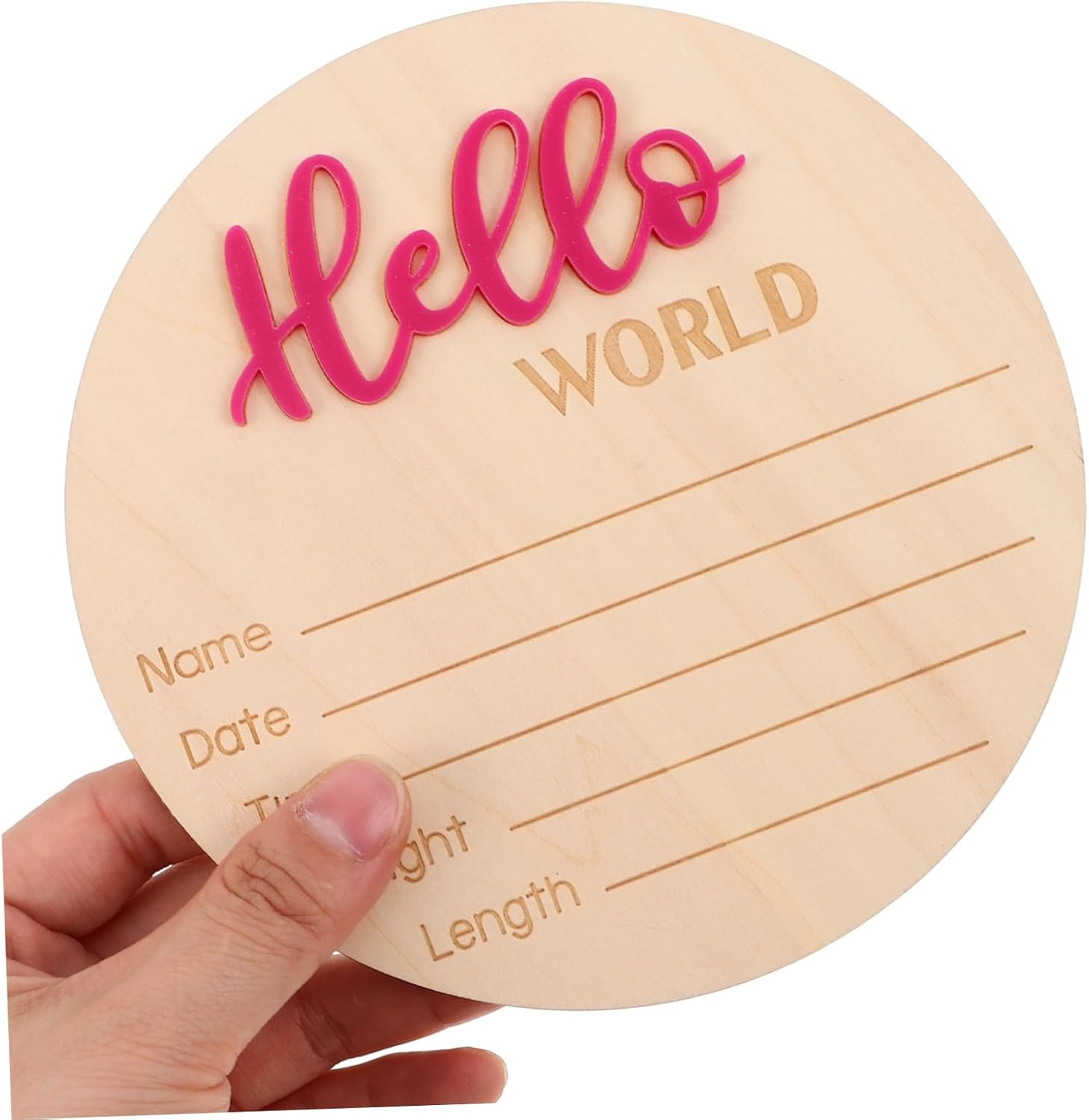 Abaodam 4Pcs Newborn Birth Sign Arrival Announcement Card for Boy Girl Nursery Decor image number 4