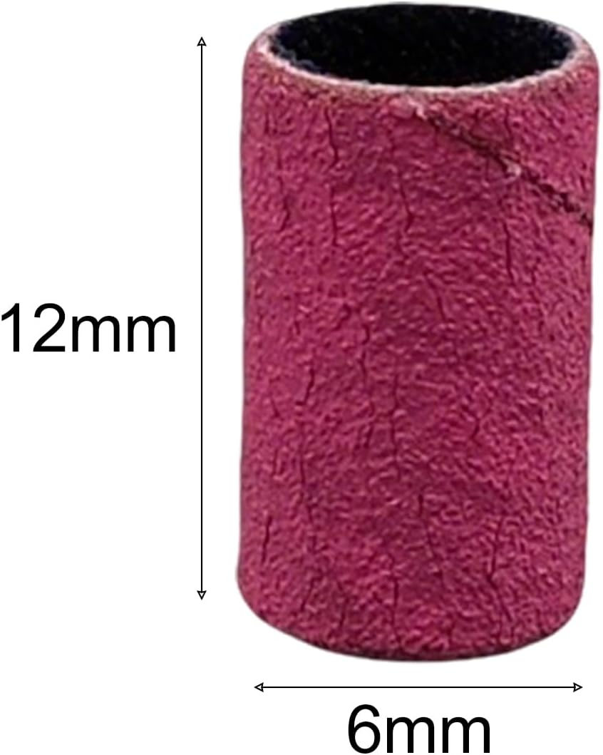 BGENHPON Sanding Bands for Nail Drill 100Pcs 180 Grit Nail Sanding Band Pink with 2 Pieces 3/32 Inch Nail Drill Bits and Box for Beauty Salon Accessories Manicure and Pedicure Tools image number 4