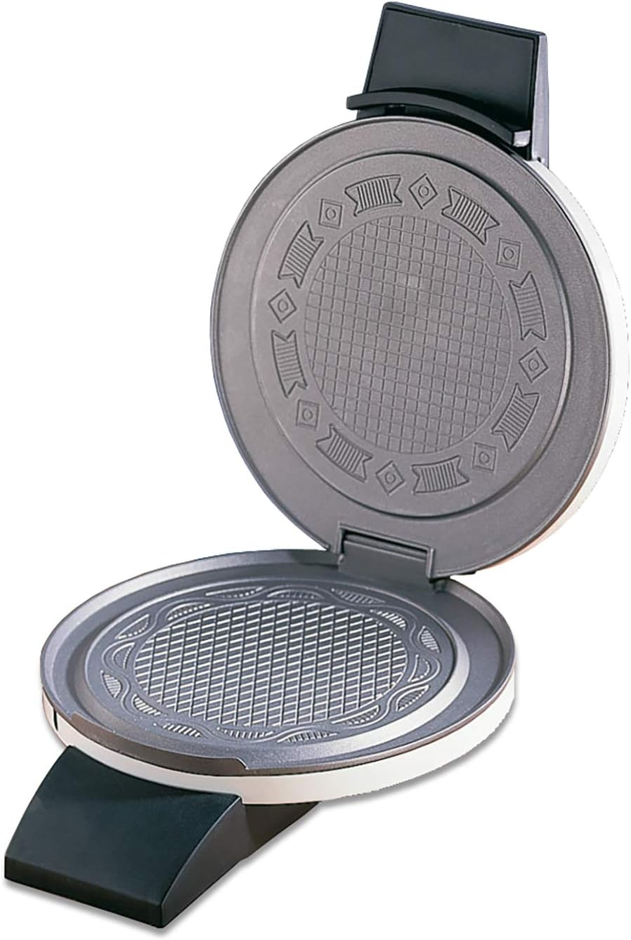 Cloer 261 Cuirrel Iron for Wafer-Thin, Crispy Squirrels, 800 W, Horn Size 14.5 Cm Diameter, with Non-Stick Coating, Continuously Selectable Browning Level with Rotary Control, White, Metal, &Uacute;nico image number 4