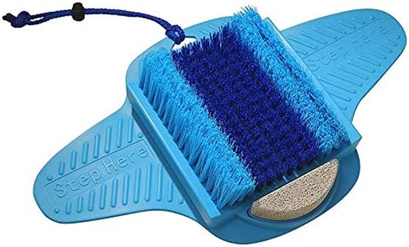SODIAL Fresh Feet- Foot Scrubber with Pumice Stone, Cleans, Smooths, Exfoliates and Massages Your Feet without Bending in the Shower or Bathtub image number 3
