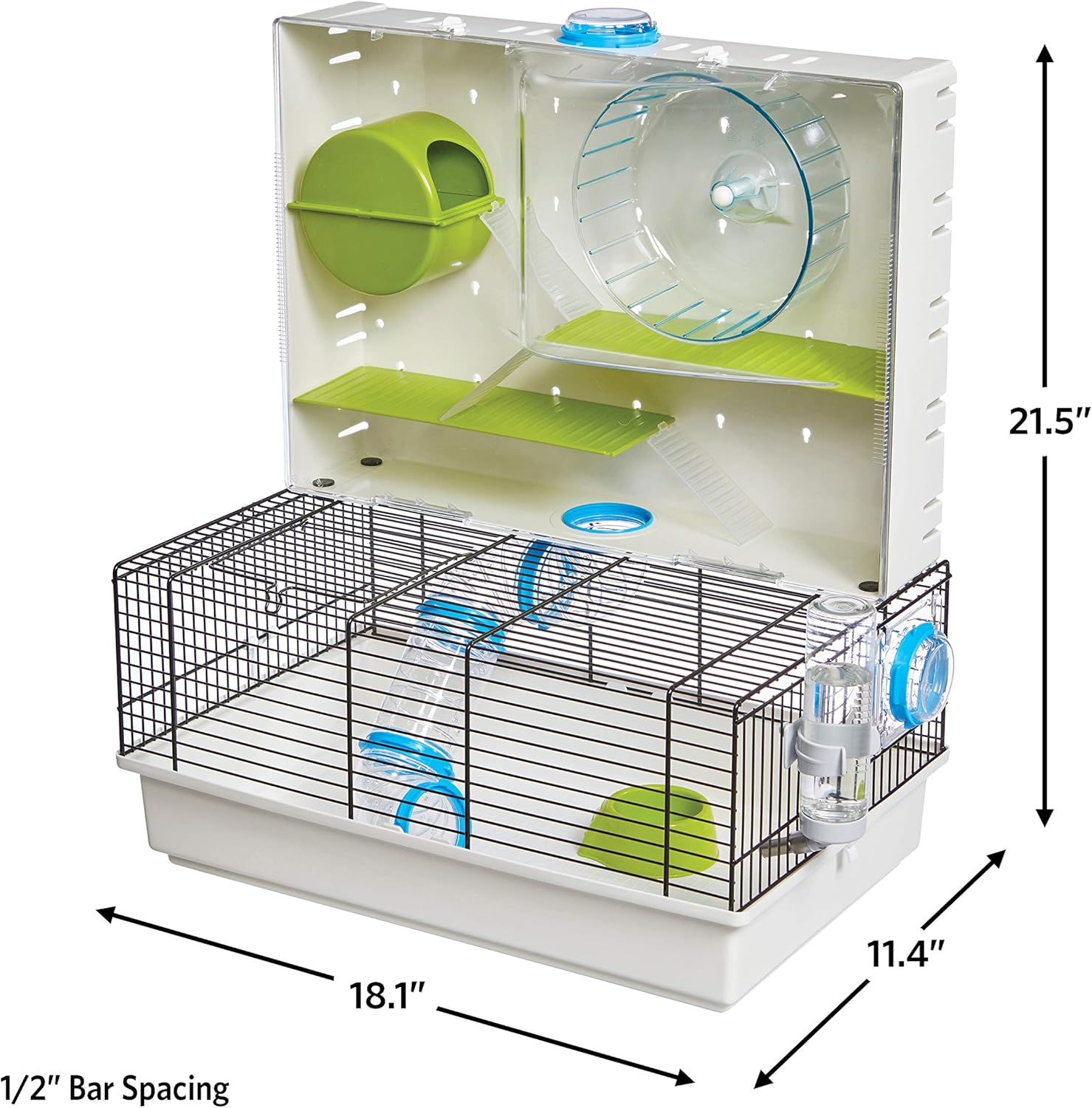 Midwest Homes for Pets Hamster Cage | Awesome Arcade Hamster Home (White) | 18.11 X 11.61 X 21.26 Inch image number 4