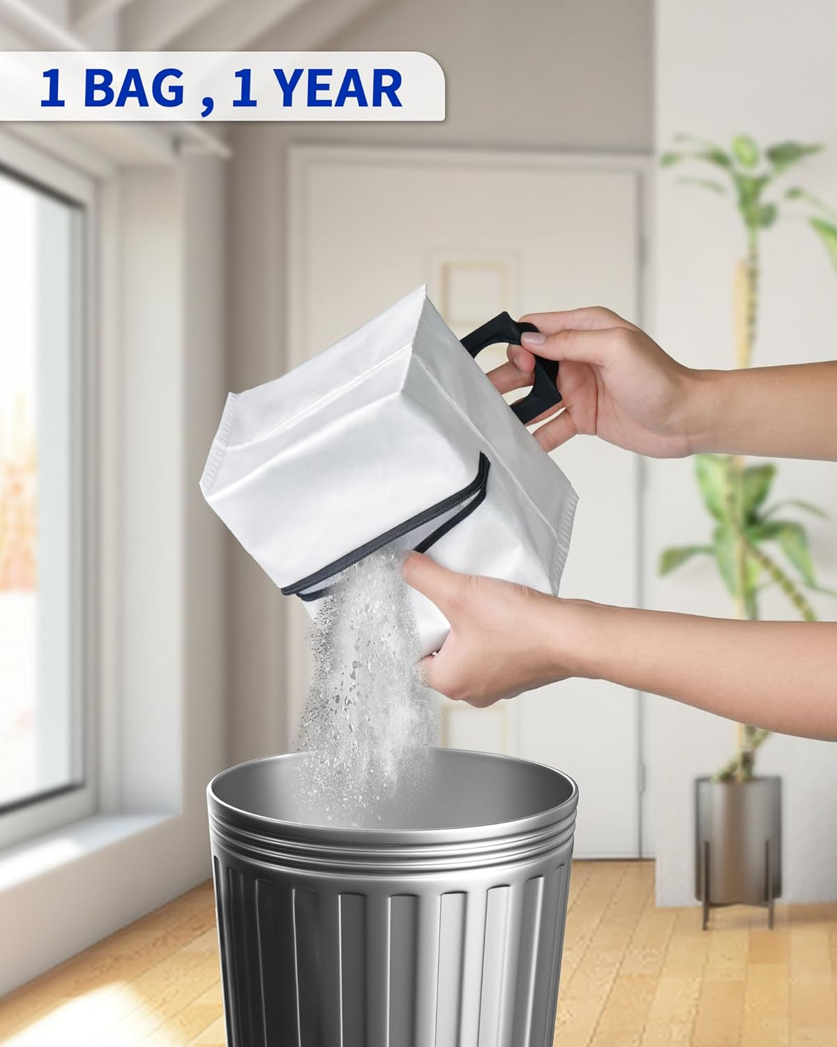 Reusable Dust Bags for Roborock S8 Pro Ultra, S8+, S7 Maxv Ultra/Max Ultra, Q5+, Q7+, Q5 Pro+, Q8 Max+ Robot Vacuum & Auto-Empty Dock Pure, 2.5L Reusable Vacuum Bags Replacement Parts, 3 Pack image number 4