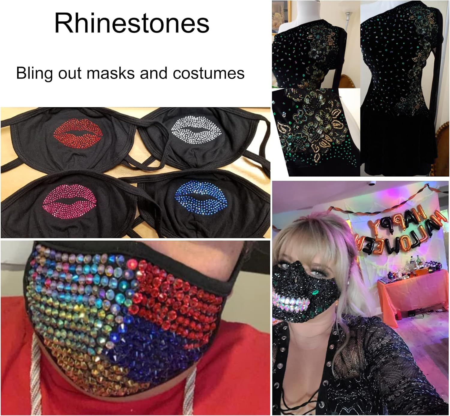 Towenm 1000 Pieces Glue Fix Flatback Rhinestones, SS16 4Mm Glass Flat Back Crystals Rhinestone for Craft Clothes Nail Face Art, Non Hotfix round Flatback Crystals Loose Gemstones (Sapphire/Blue) image number 4