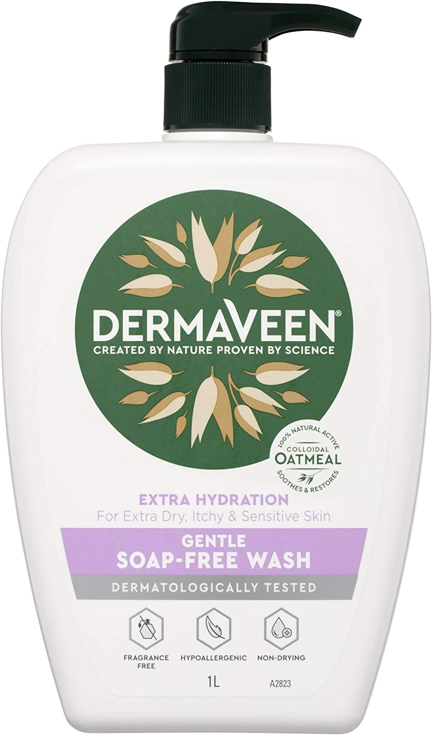 Dermaveen Extra Gentle Soap Free Wash, 1L image number 1
