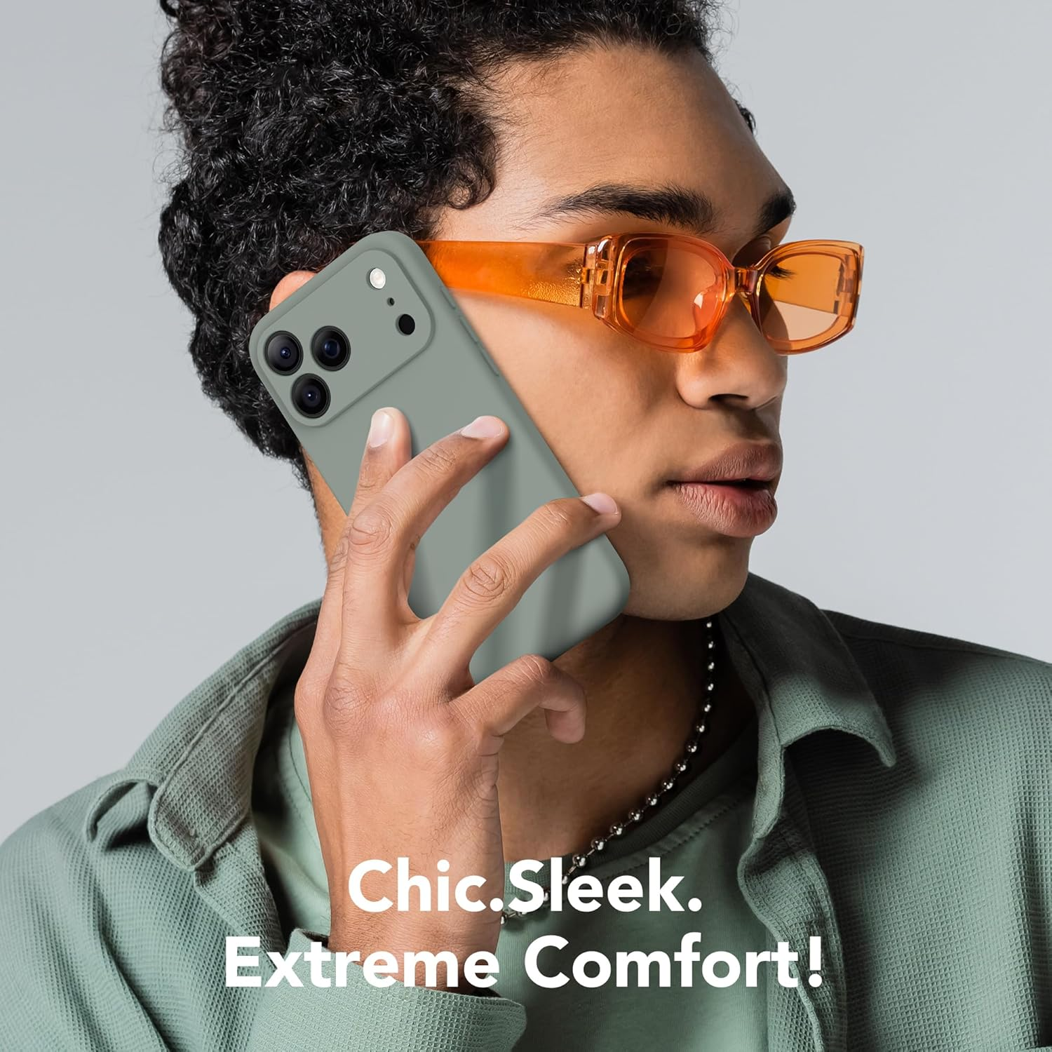 Suydanbox Magnetic for Iphone 17 Pro Max Case, Compatible with Magsafe, [Full Camera Protection][Screen Protector] Silicone Shockproof Protective Phone Case for Iphone 17 Pro Max 6.9", Calke Green - Blackcurrant image number 4