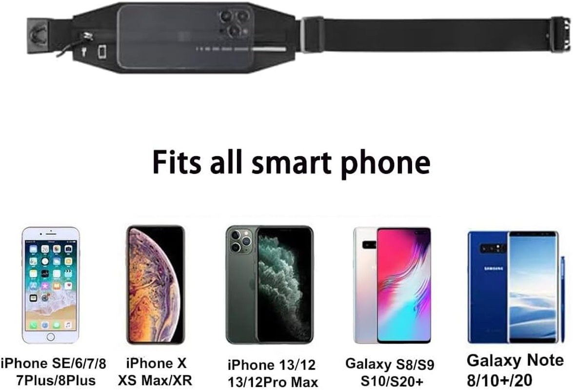 Slim Running Belt Fanny Pack, Adjustable Reflective Phone Holder Runners Waist Pouch Belt for Workout, Money Belt Running Gift Gear Accessories image number 1