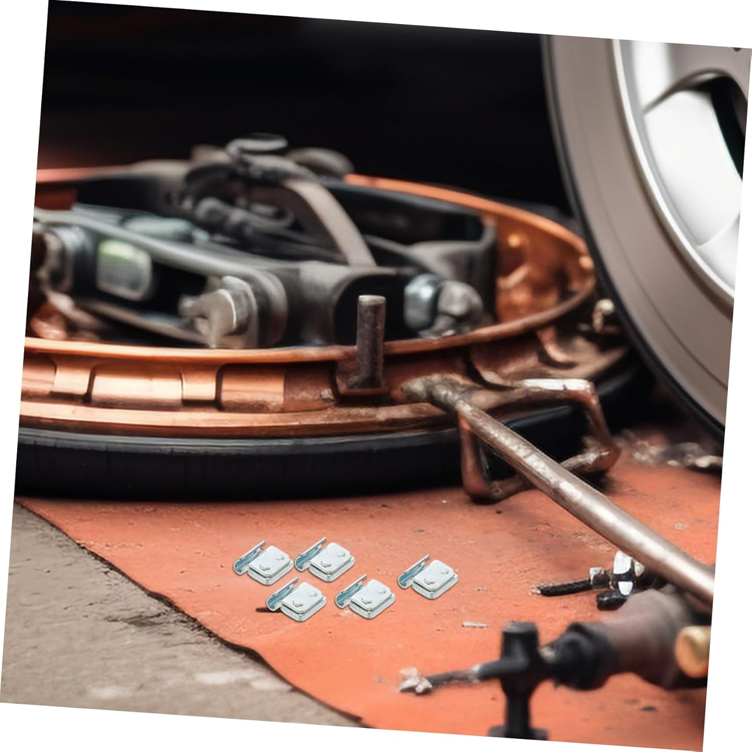 HOLIDYOYO Aluminum Alloy Clip-On Tire Weight Blocks 10G Small Mouth 100Pcs Heavy Duty Vehicle Wheel Balance Replacement Accessories for Car Tire Supplies image number 5