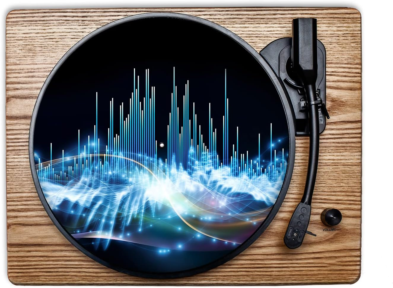 Slipmat - Record Player Mat Made of Rubber Waves of Sound - Mat for Gramophone 30.5 Cm (12 Inches) image number 4