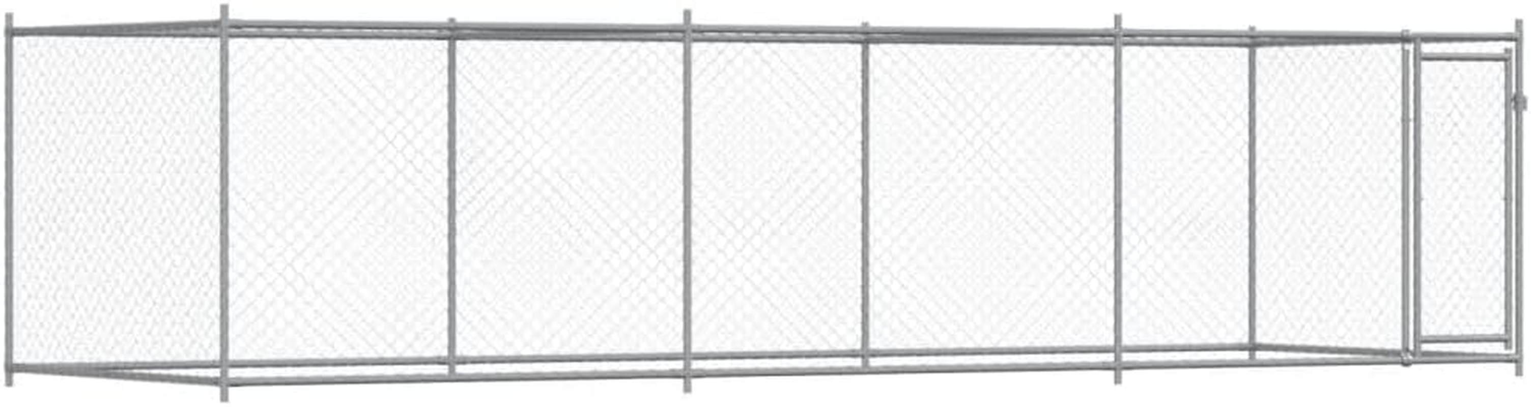 Dog Cage Grey 6X2X1.5M Galvanised Steel Safe Comfortable Space Outdoor image number 6