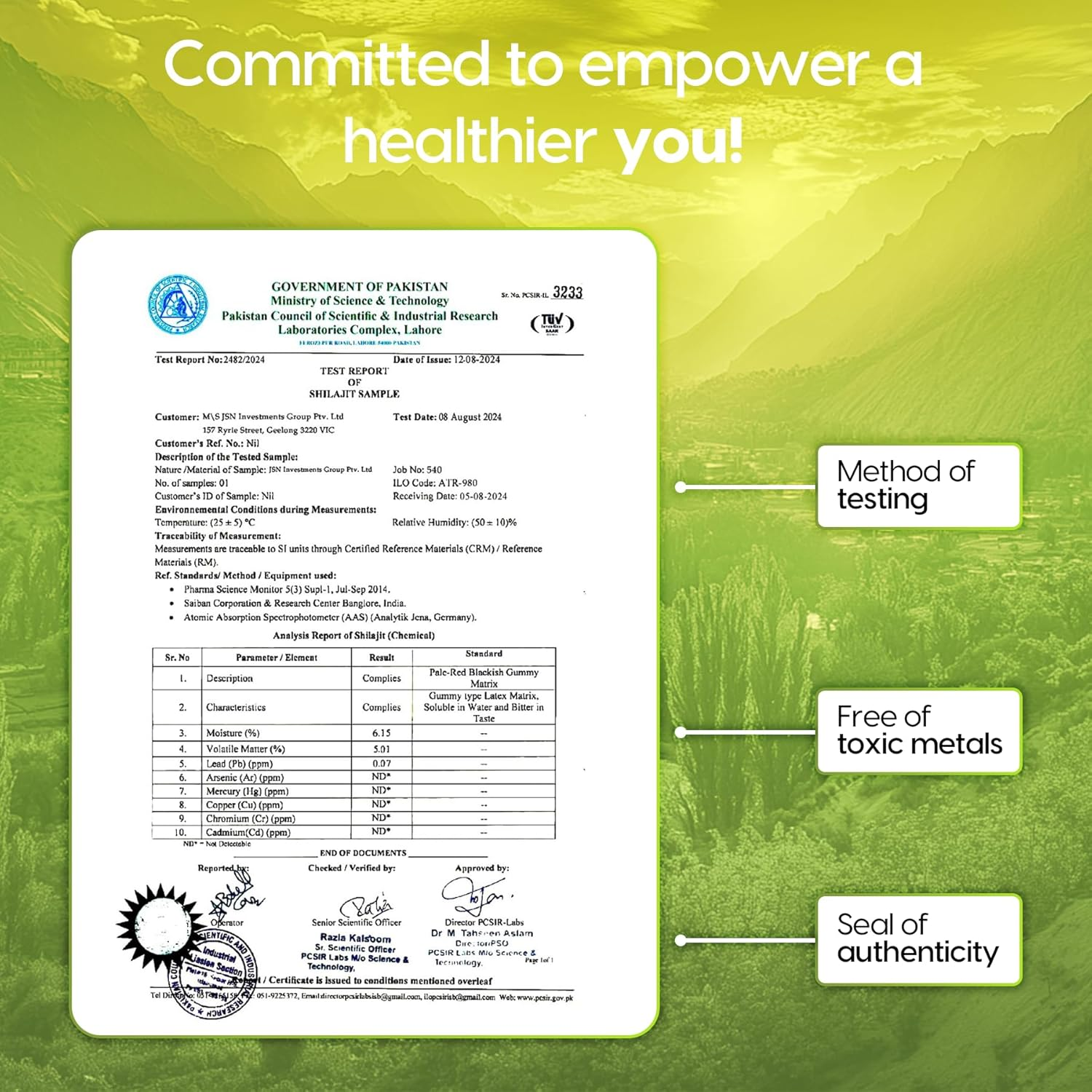 15000Mg 5-1 Pure Himalayan Shilajit Gummies Gold | Ashwagandha | Maca Root | Tongkat Ali | Aqarqara | Lab Tested | Rich in Fulvic Acid & 85+ Trace Minerals | Vegan Organic Product 60 Gummies Pomegranate Kiwi image number 4