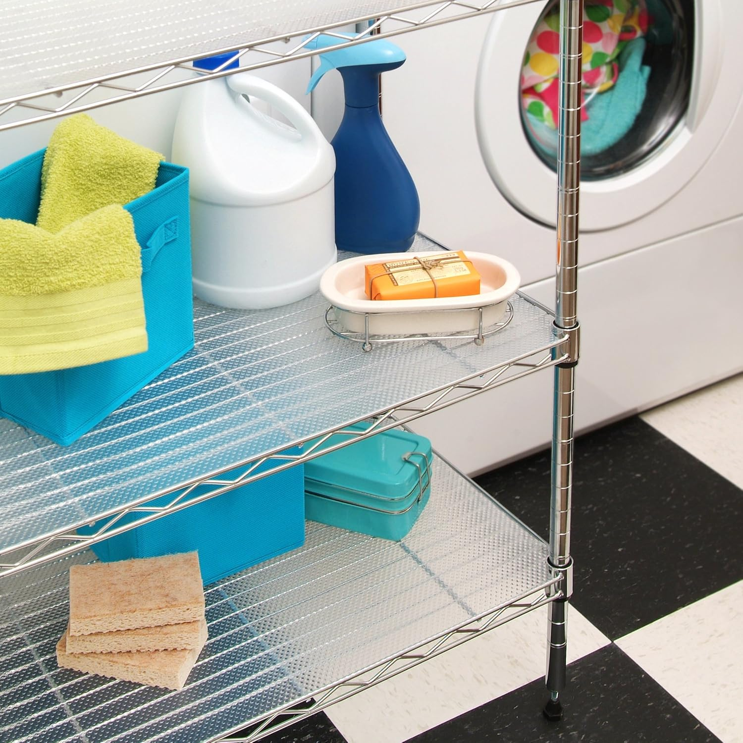 Con-Tact Brand Premium plus Non-Adhesive Shelf Heavy Duty and Multi-Functional Drawer Liner, Protect and Organize Your Shelves and Drawers, 18" X 6', Nova Crystal Clear, Pack of 6 Rolls image number 5