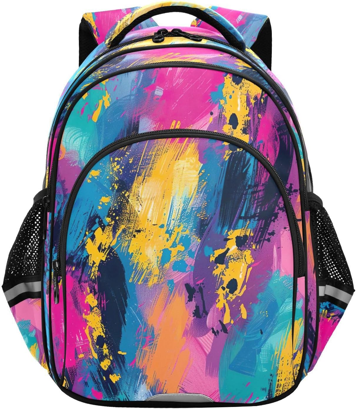 RPLIFE 15 Inch Backpack for School Boys Girls, Boys Elementary Backpack, Colorful Graffiti image number 6