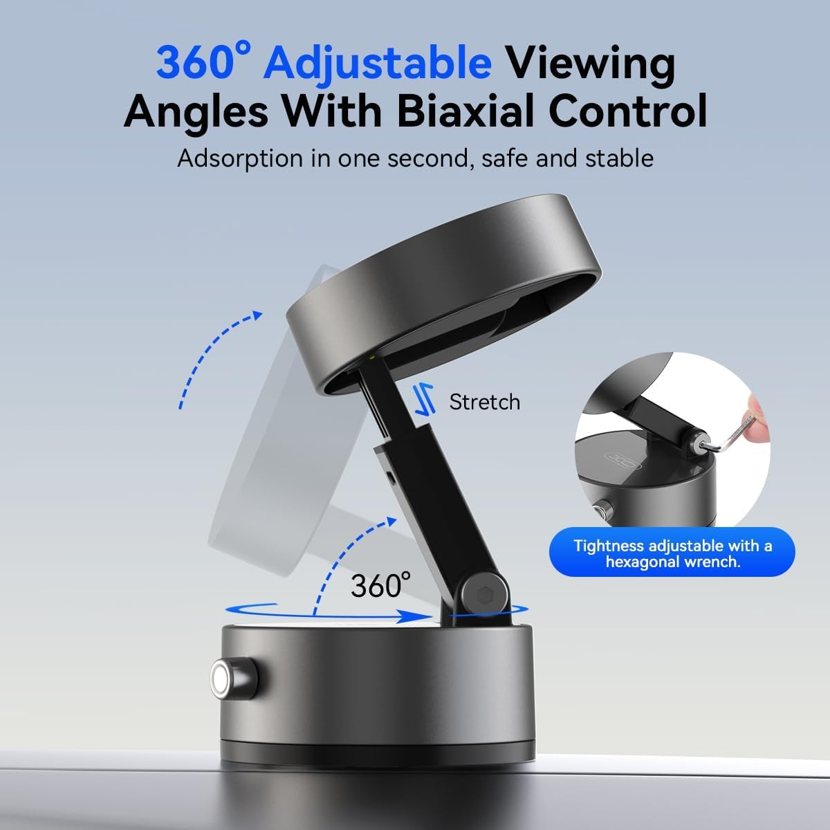 Phone Holders for Your Car, Foldable Car Phone Holder Mount for Dashboard, 360&deg; Rotatable Magnetic Phone Holder for Car, Magnetic Car Mount for Iphone All Cell Phones image number 5