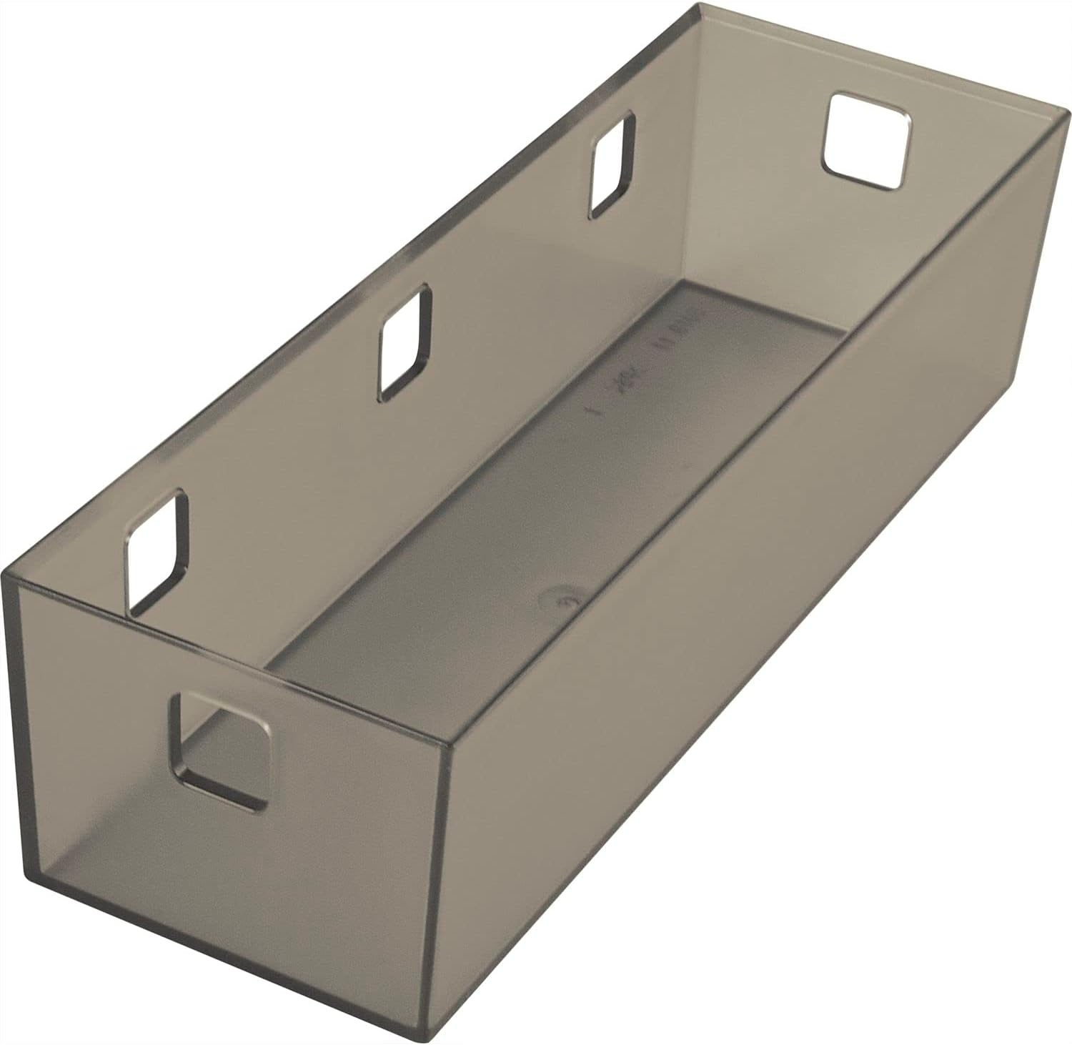 NINKA 5018.11 20911 Graphite Translucent Banio Drawer Container 3 Compartments Storage Container Organiser 251 X 84 Mm Plastic