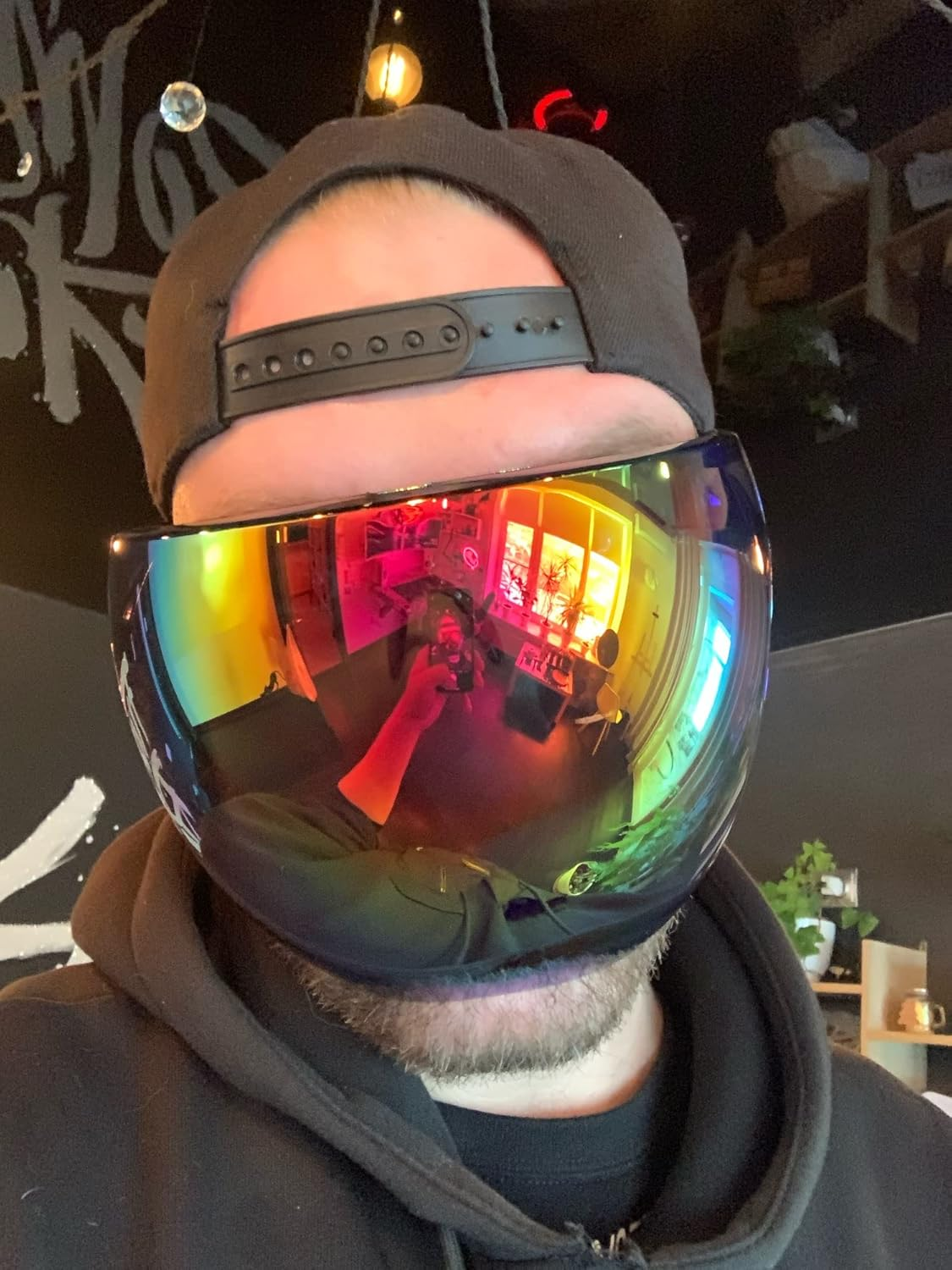 FEISEDY Full Cover Face Visor Protective Glasses Mirror Shield Sunglasses anti Fog B2781