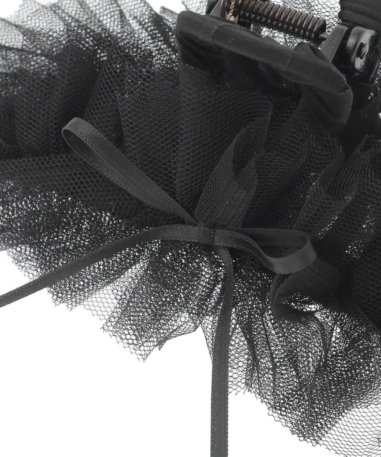 Maison De Fleur Women'S Tulle Tiny Ribbon Hair Accessory, Black image number 4