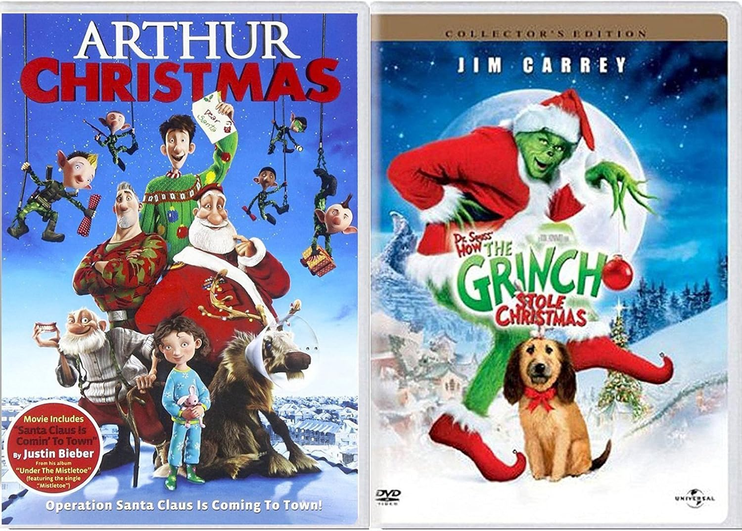 Arthur Christmas Operation Santa Double Feature How the Grinch Stole Christmas Dr. Seuss Holiday 2-Pack