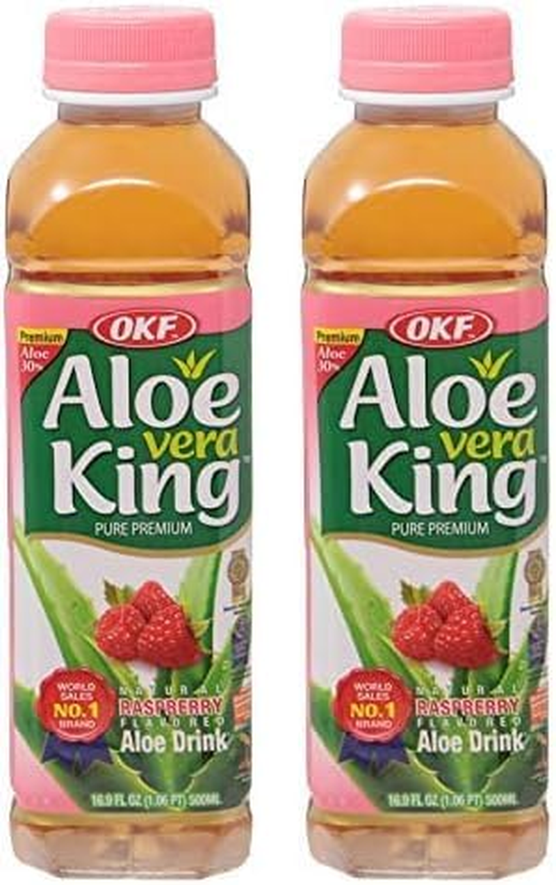OKF Aloe Vera King Raspberry Flavored Drink 500 Ml image number 1
