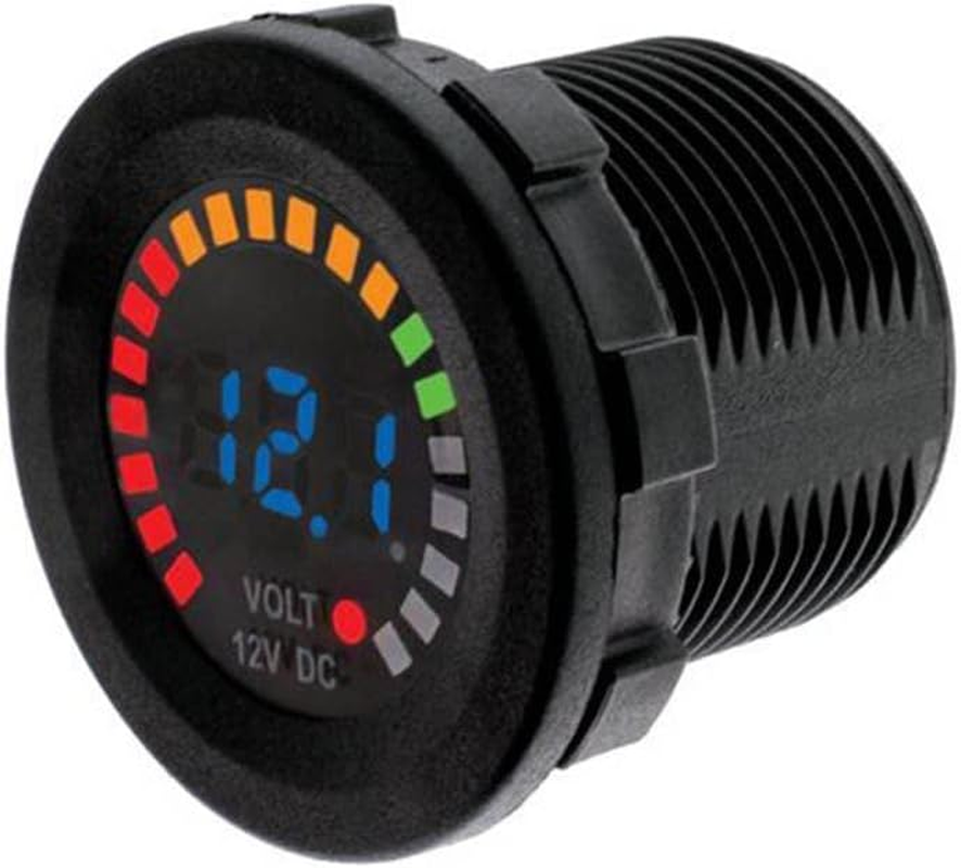 Hulk 4X4 DC Voltmeter with Coloured Indicator Illumination Colour Blue