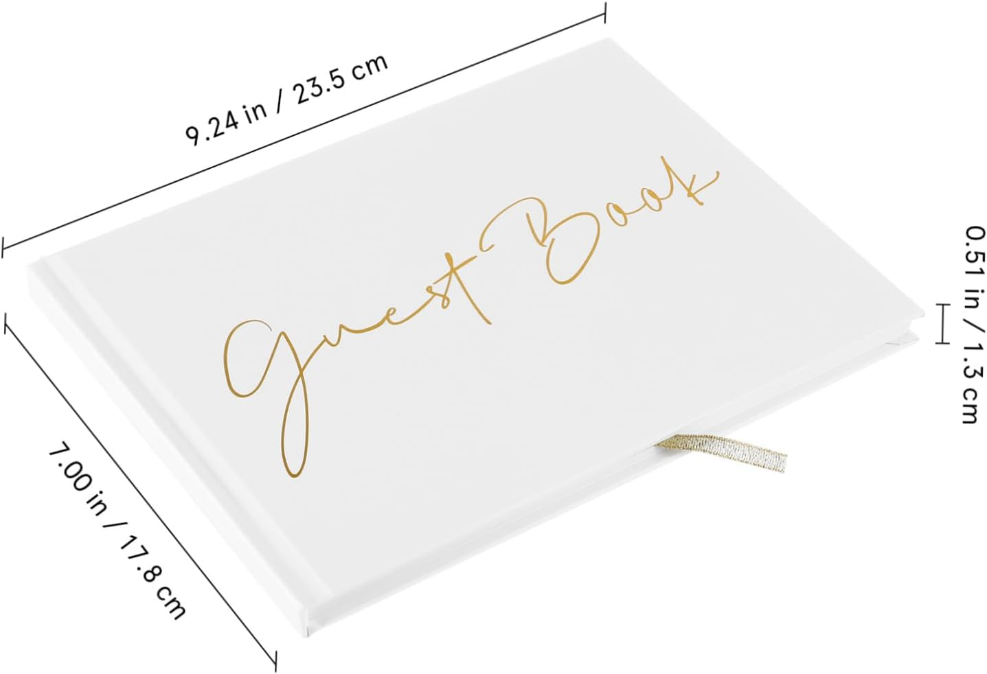 Amosfun Memorial Guest Book Elegant Wedding Photo Album with Unique Foil Design for Cherished Memories at Weddings Funerals and Special Events image number 5