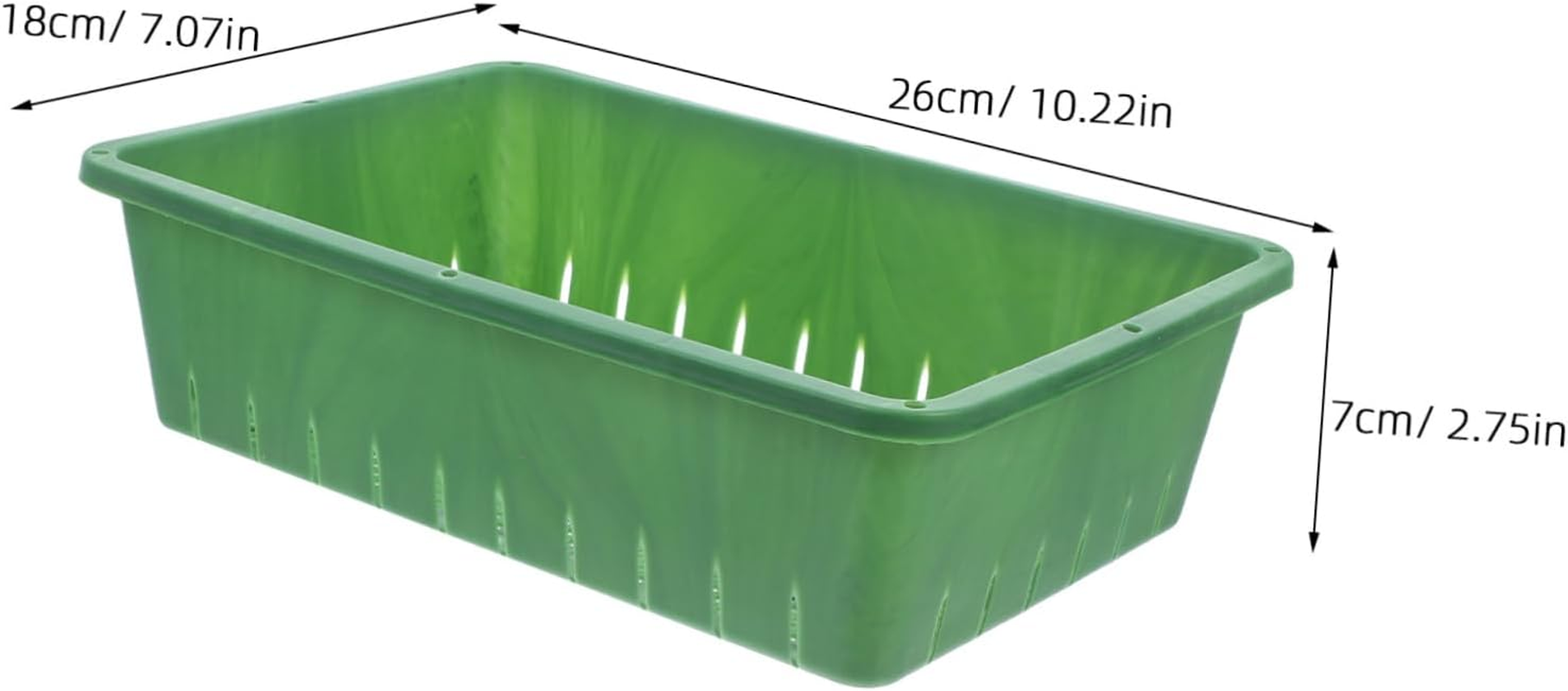 SUPVOX Seedling Starter Tray and Sprouting Growing Tray for Indoor Gardening Small 26X18X7Cm Green Plastic Germination Container 2Pcs Seedling Growing image number 3