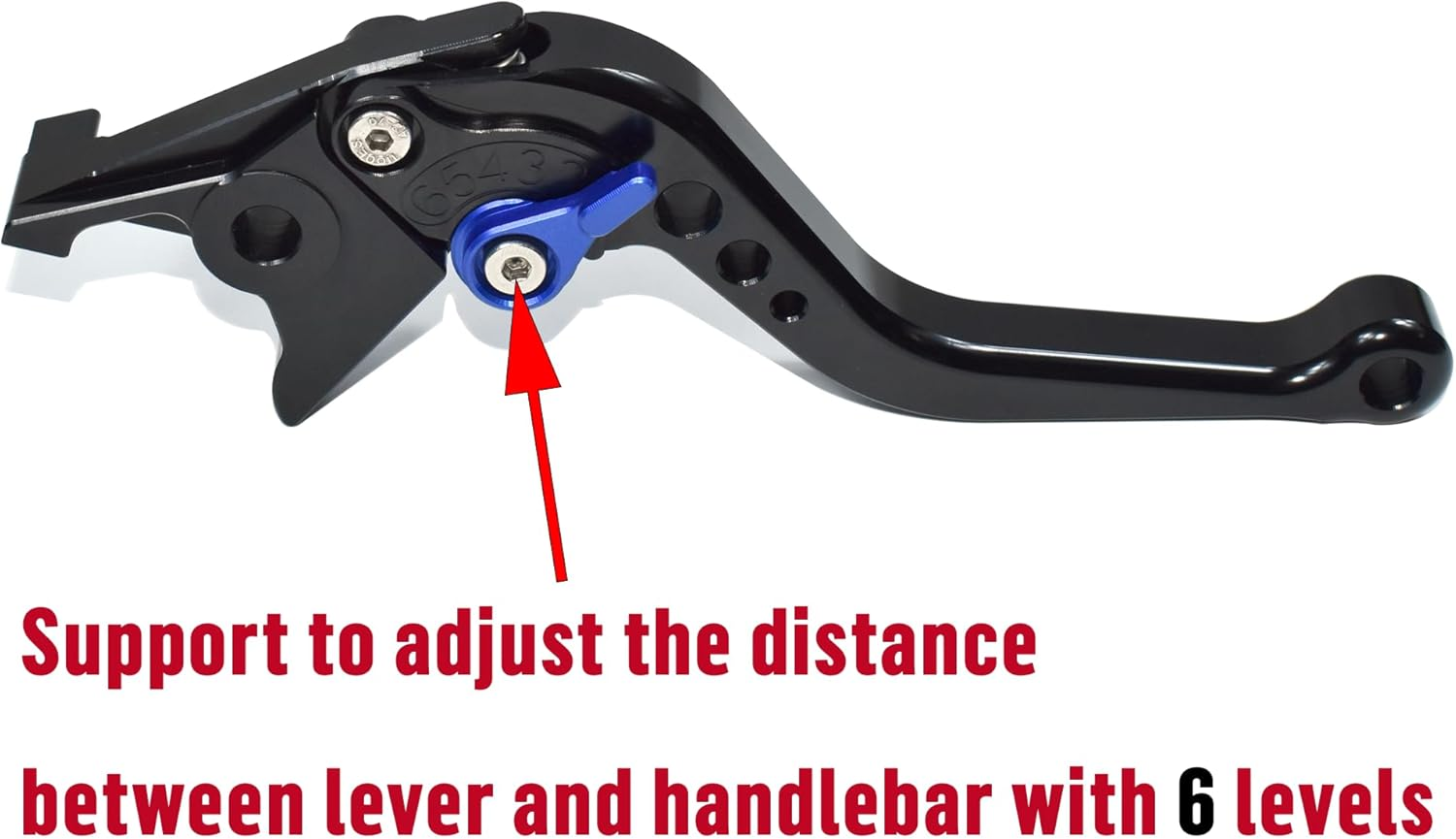 MTCRIGHTER Short Brake Lever Clutch Lever Compatible with Honda Scrambler SCL500 CL250 CL300 CL500 CL Street 2023-2024, CNC Aluminum Alloy Made (Black) - Blue image number 6