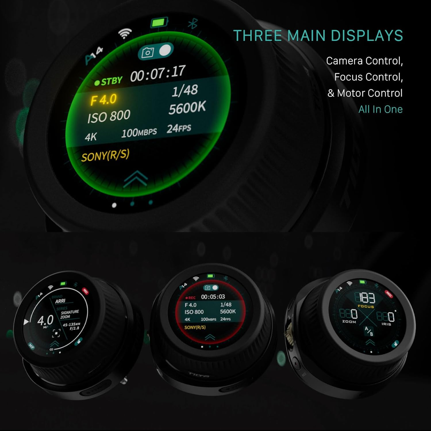 Tilta Nucleus Nano II Follow Focus Wireless Lens Control System Nucleus NII with Hand Wheel Controller,Motor and USB-C Power Cable for DSLR Mirrorless Cine Camera Lens WLC-T05