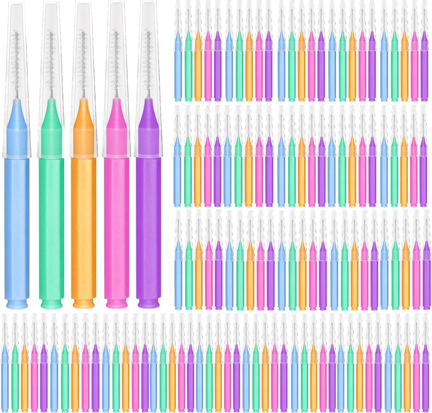 125 Pcs Interdental Brush for Braces &ndash; Dental Tooth Flossing Heads, Soft & Disposable Oral Hygiene Flossers &ndash; Teeth Cleaners, Floss Picks, Orthodontic Tools image number 6