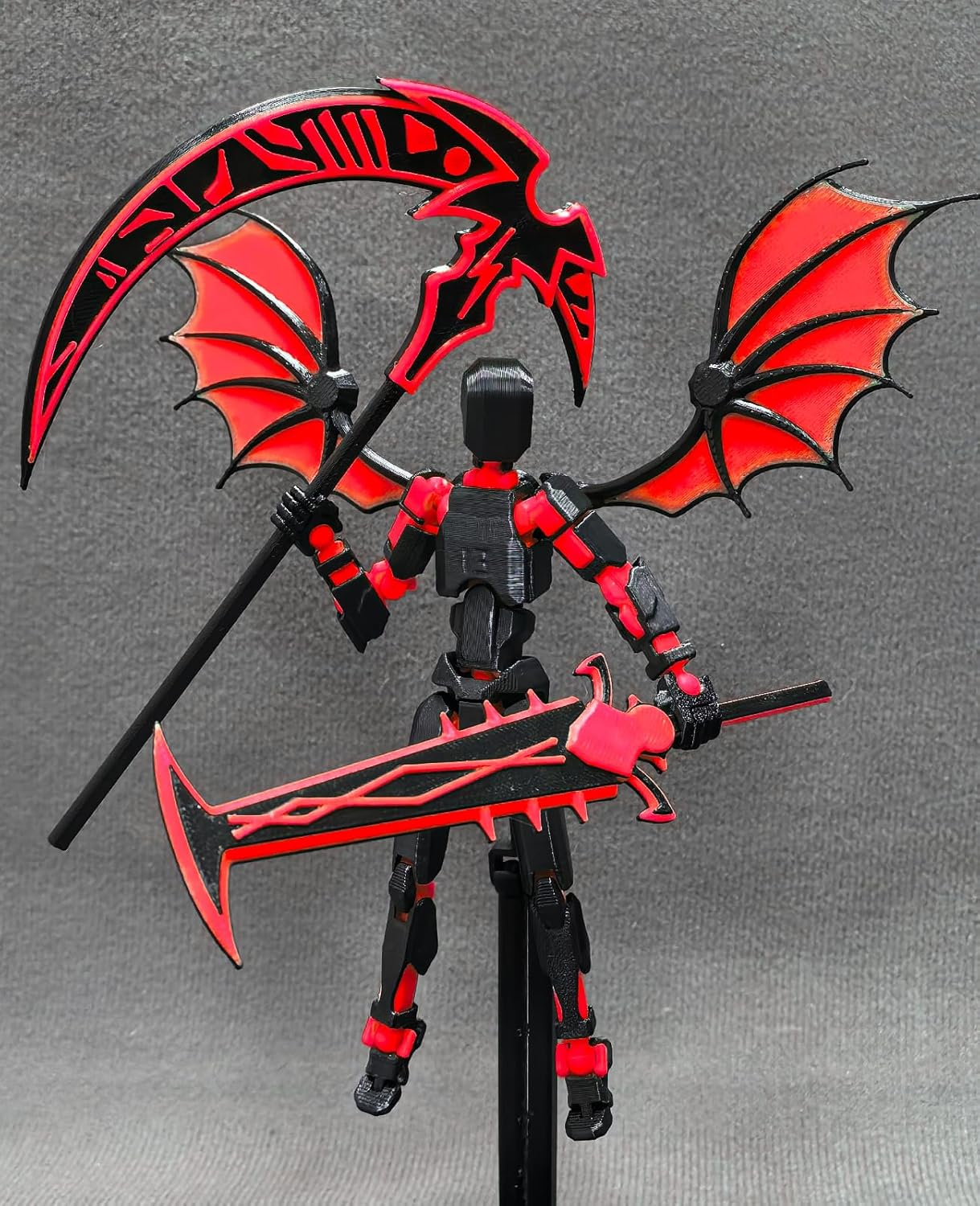 Lucky 13 Action Figures (Assembly Completed) T13 Action Figure Set,3D Printed Robot 13 Action Figure, Dummy 13 Set, for Collectors Desktop Decorations, Red - Red image number 3