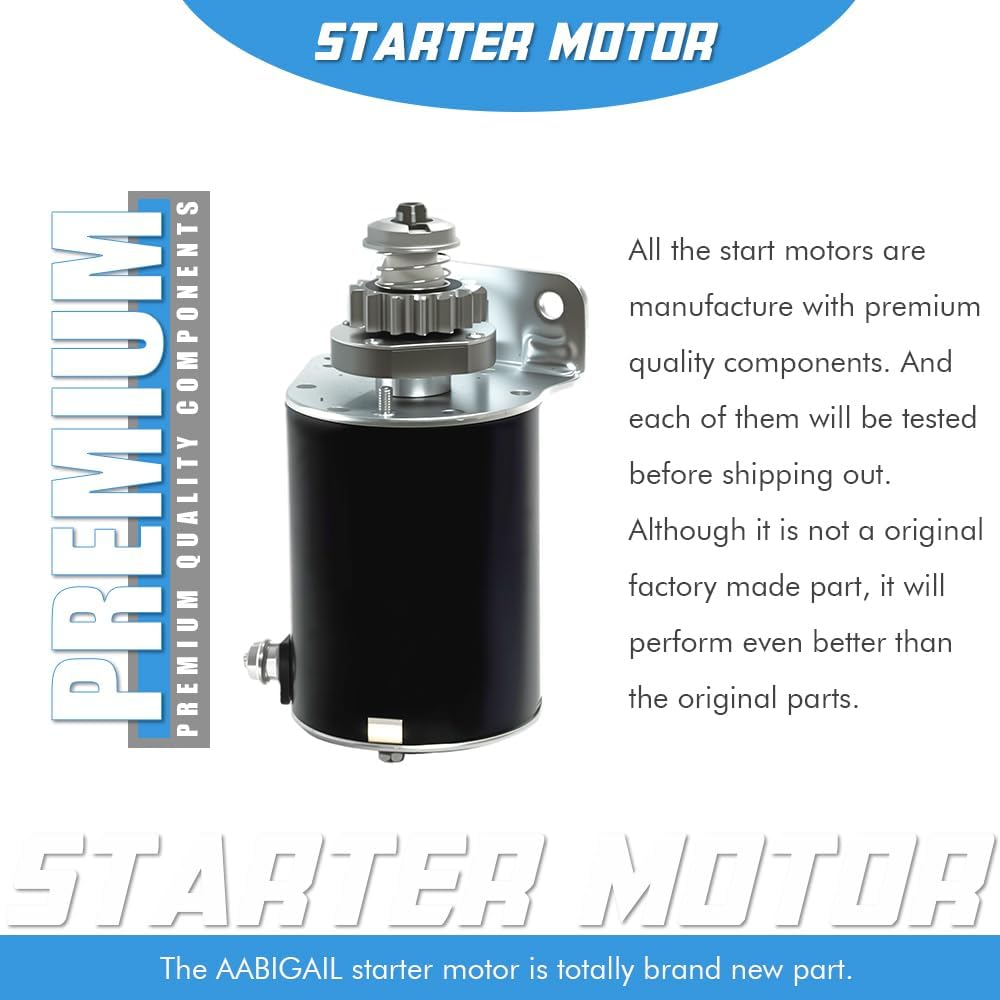 14 Teeth Starter Motor Compatible with Briggs and Stratton Cub Cadet 14.5 16 16.5 17 17.5 18 18.5 HP John Deere New Holland Toro Steel Gear 593934 693552 5932N 693551 LG693551 BS693551 image number 2