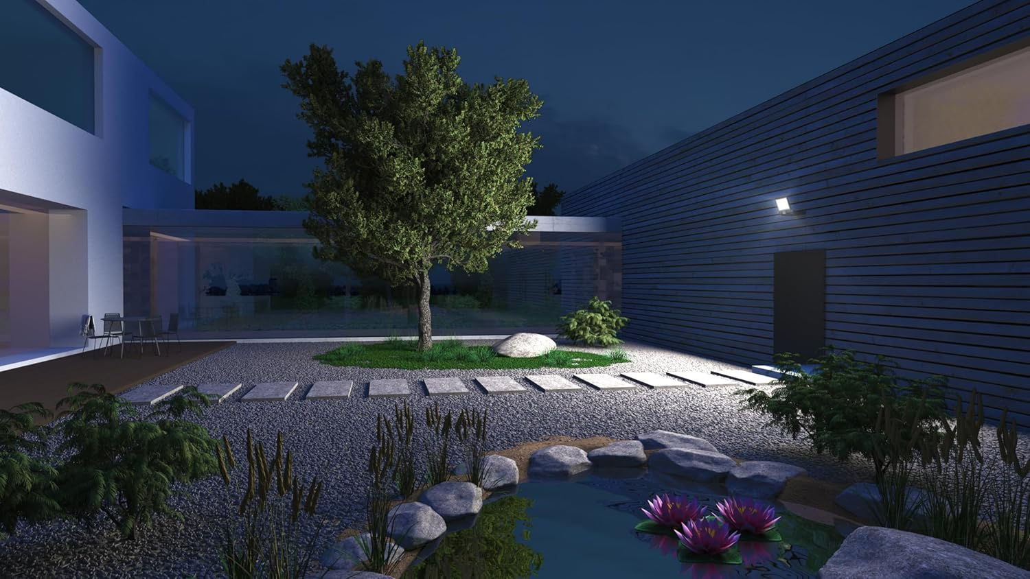 Steinel LED Outdoor Floodlight XLED ONE XL S Anthracite, 180&deg; Motion Detector, 42.6 W, 4200 Lm, Warm White, Aluminium image number 4