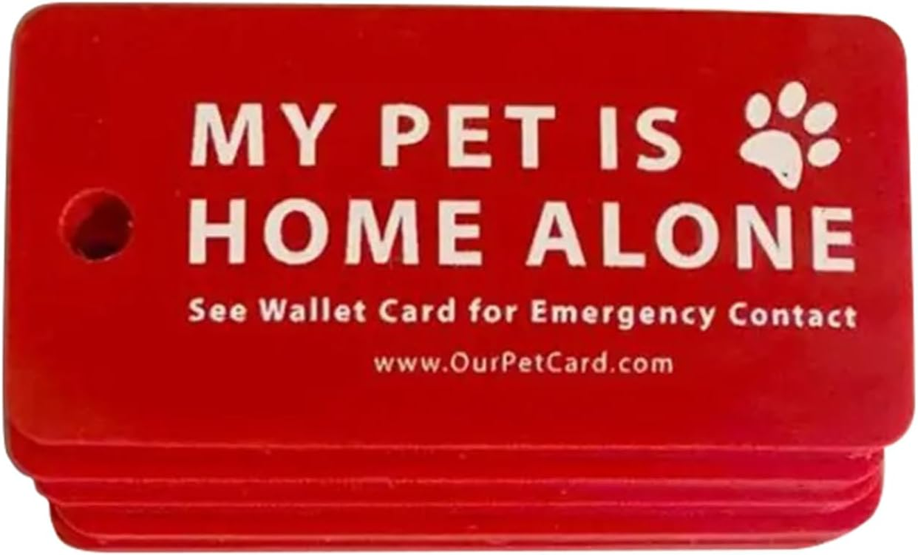 Puco Dogs Cats Are Emergency Card and Key with Emergency Contact Call Cards, Pet Emergency Contact Keychain