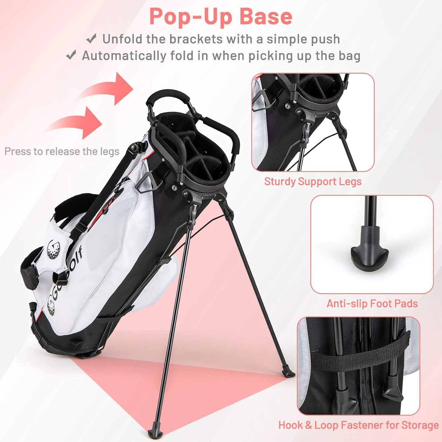 Costway Women'S Golf Set, 15-Club Package for Women with 460Cc #1 Driver, #3 Fairway Wood, Hybrid, Irons (#5#6#7#8#9#P #S) and Putter, Complete Set for Beginners with Stand Bag