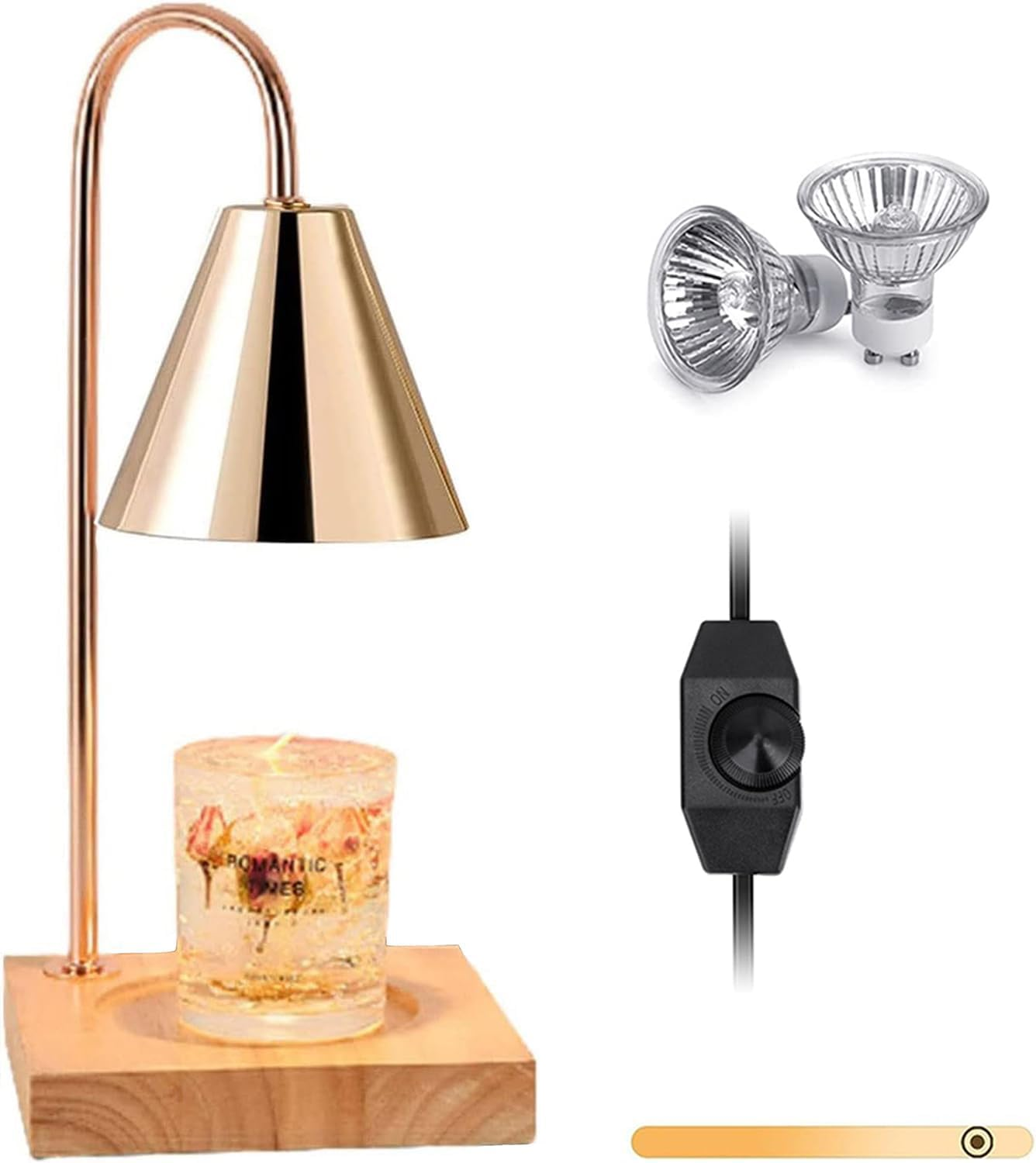 Candle Warmer Lamp, Compatible with Small & Large Jar Candles, Gifts for Mom, Dimmable Lamp Style Candle Melter for Wax Melt, Bedroom Sleep Aid Home Decor (White)