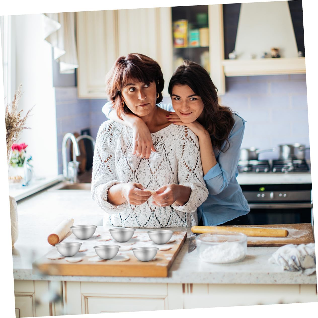 BELLIFFY 4Set DIY Baking Molds Aluminum Alloy Bath Bomb Molds for Boys and Girls