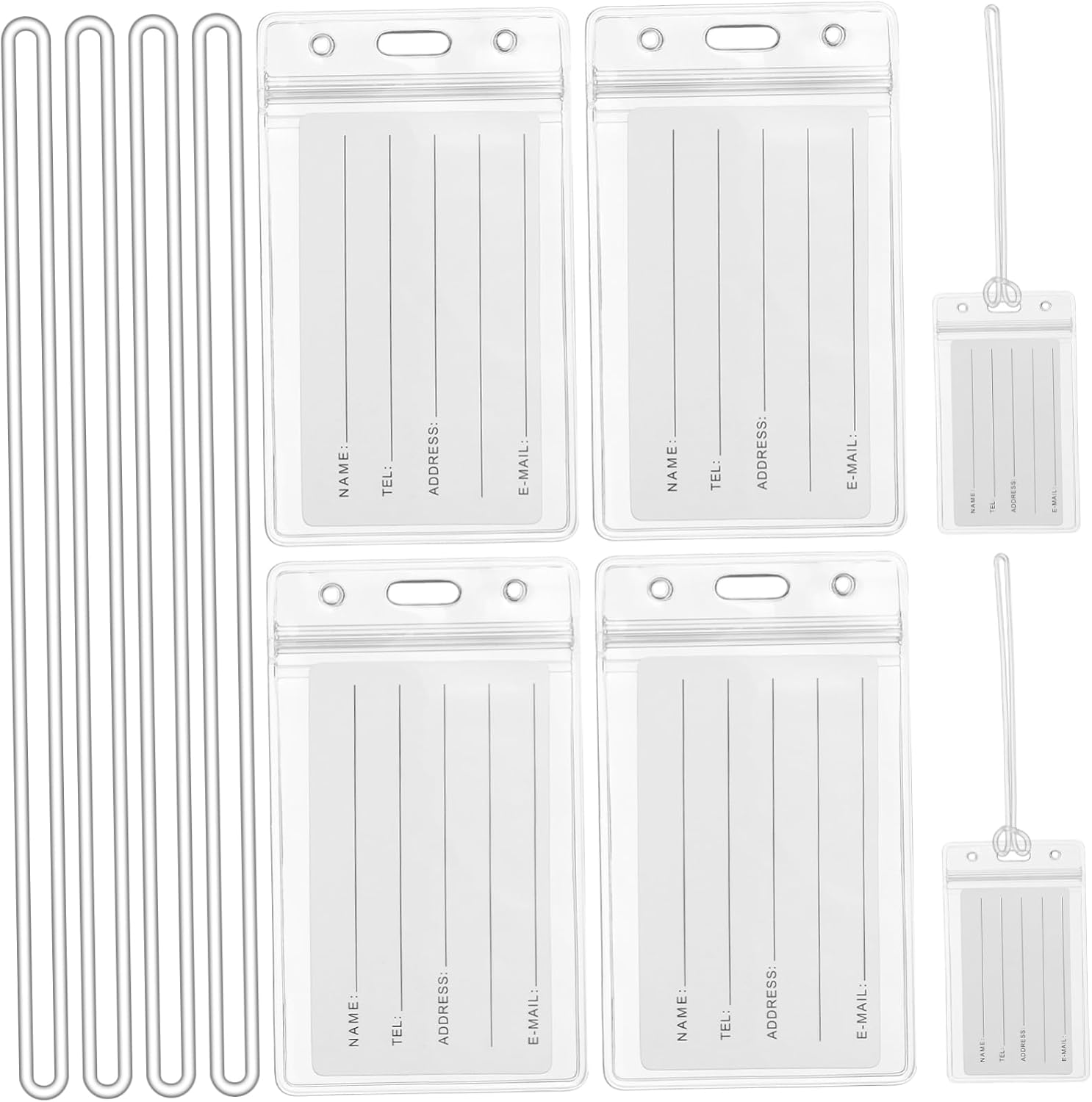 CONGARTENO Luggage Tag Holder Window Badge Sleeve and Loop for Easy Identification image number 6