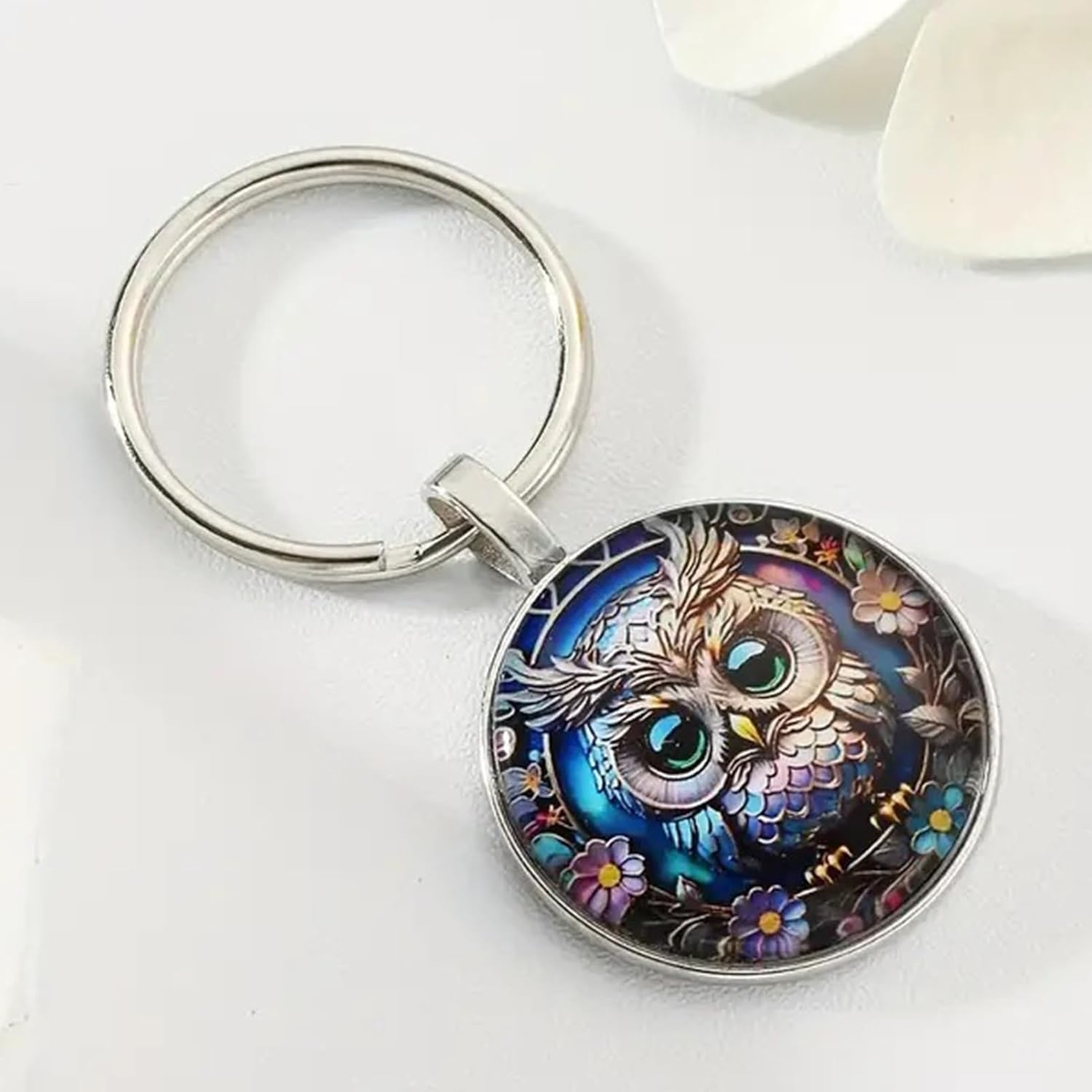 [Cxiskyu] Owl Key Ring for Women - Chic Wallet Keychain, Novelty Animal Key Charm, Mini Metal Keychain Clip | Owl Zipper Pender for Backpack, Car Key Organizer Gift Accessory for Mother, Friends image number 6