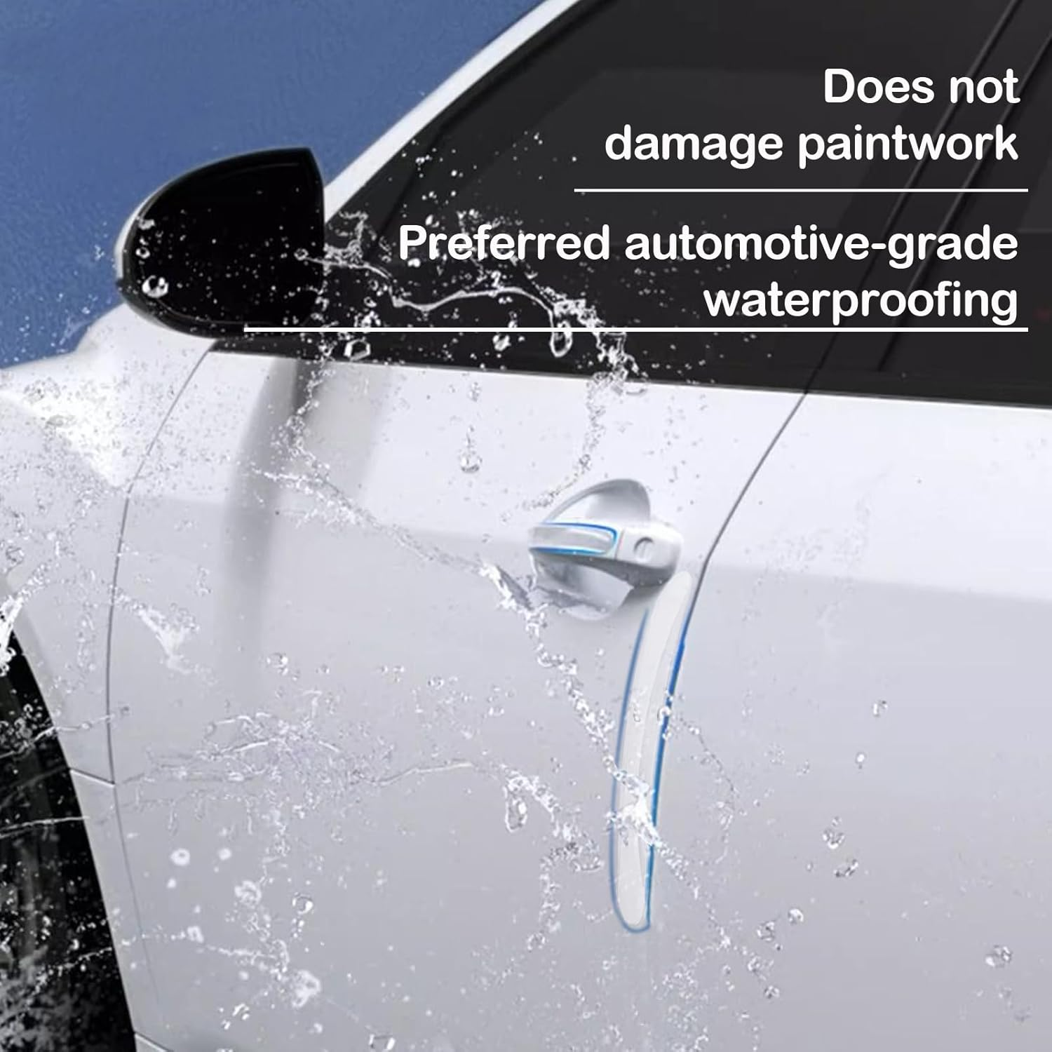 YUENTOEN 4Pcs Car Door Edge Protector, Anti-Scratch Car Door Protector Trim Strip with Self Adhesive for Auto, Sedans, Truck, SUV, White image number 2