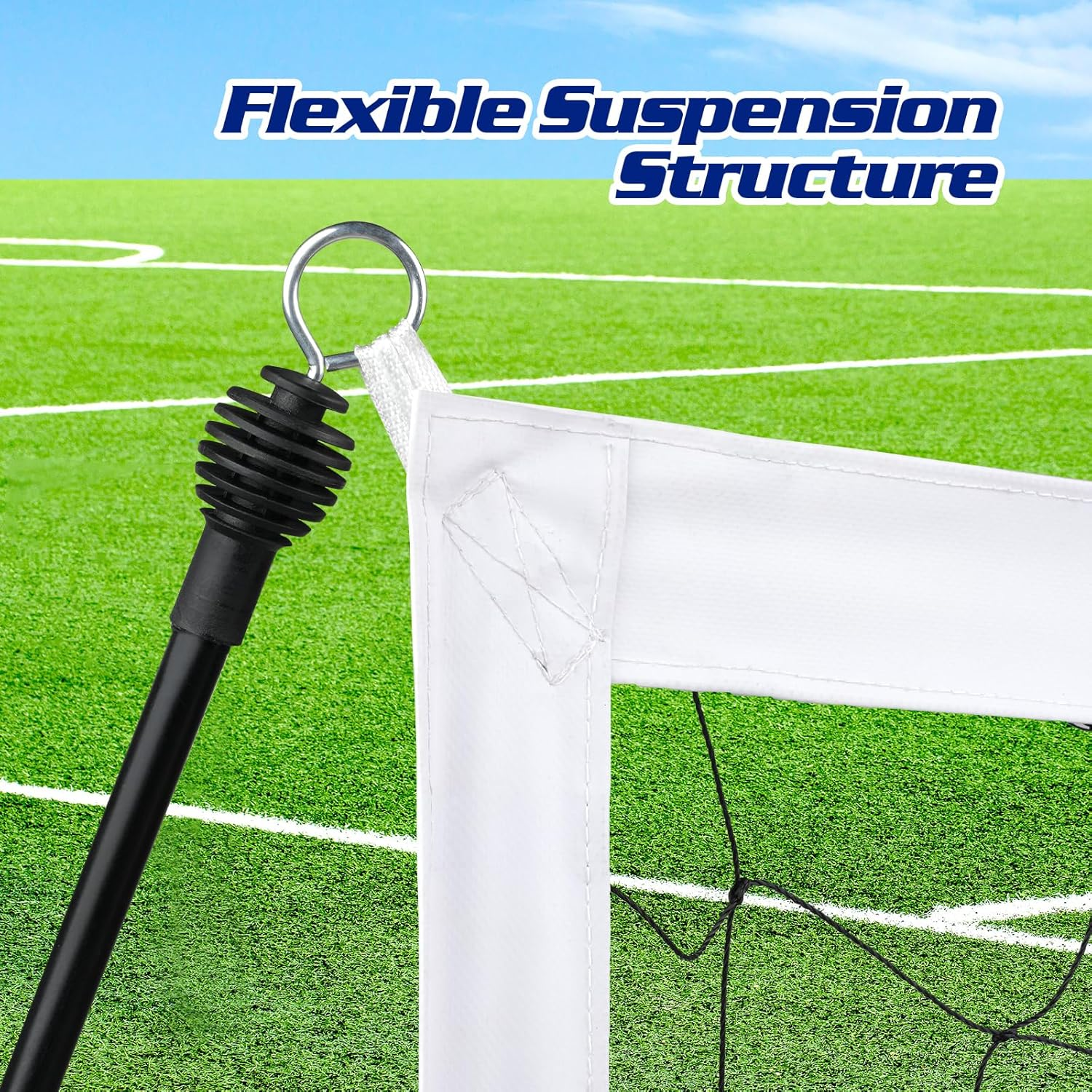 Soccer Goal, 3.66M Wide Large Portable Football Goals for Practice Tranining, on Park, Backyard, Playground, with Carry Bag image number 6