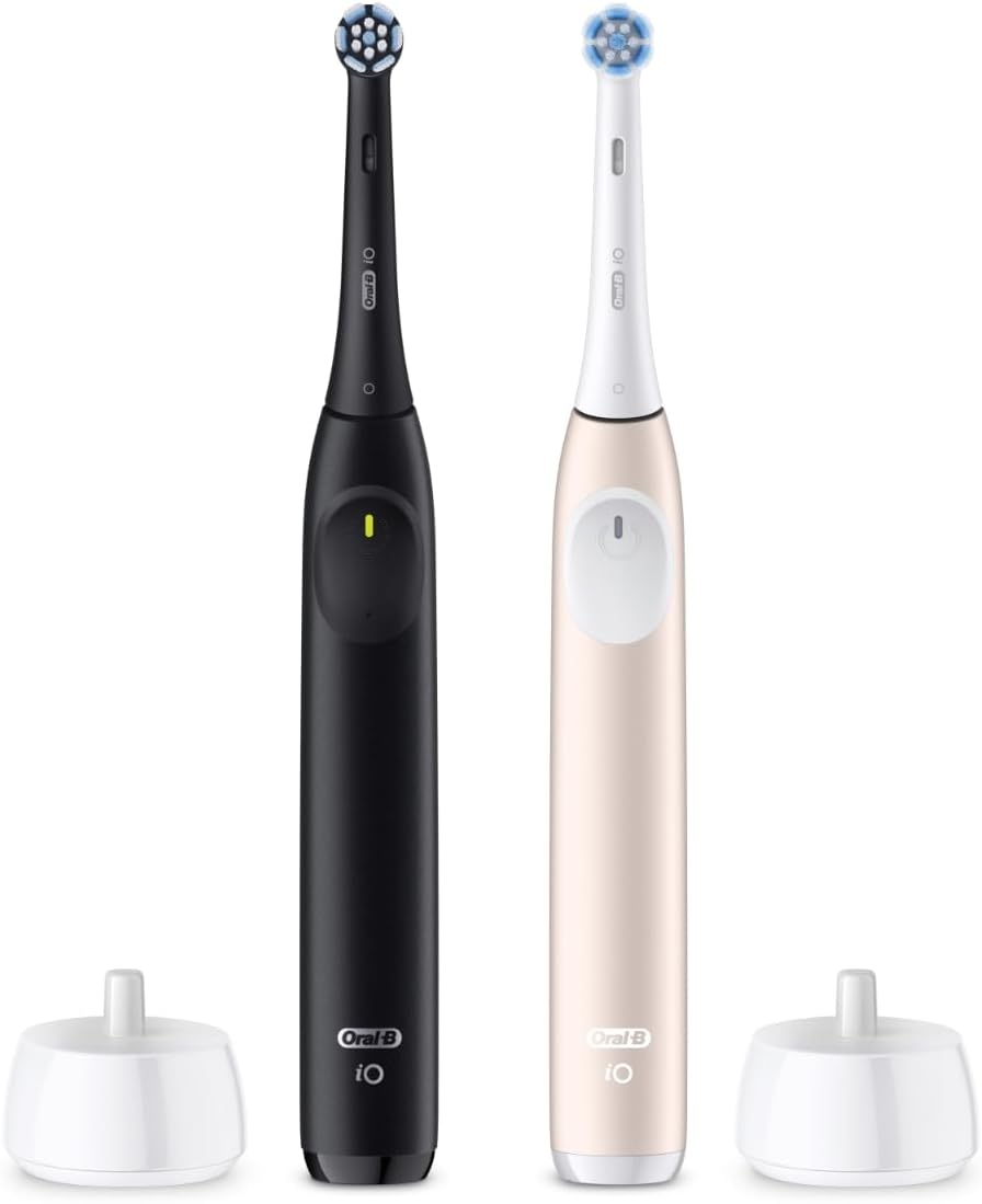 Oral-B Io Series 2 Gentle Clean Electric Toothbrush Duo Family Pack, Black and Blush Pink image number 3