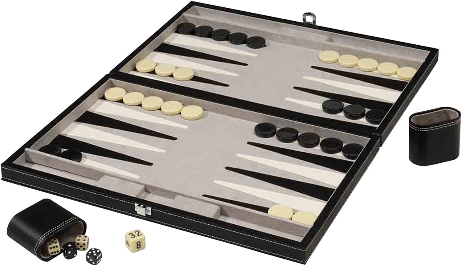 Mainstreet Classics 18-Inch Backgammon Board Game Set image number 6