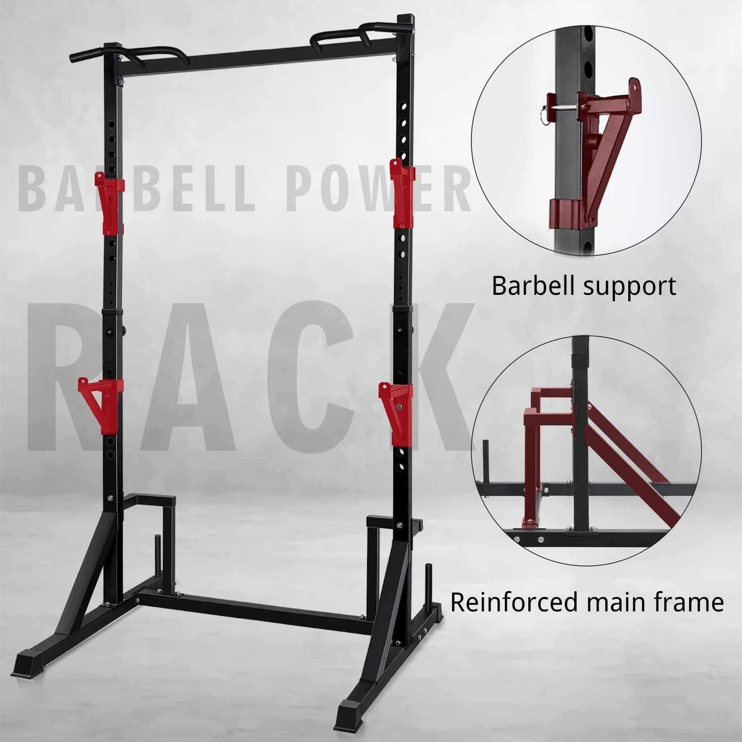 CANPA Multifunction Power Rack with Pull up Bar, Heavy Capacity and Adjustable Squat Stand Rack for Home Gym Equipment, Power Rack Cage image number 1