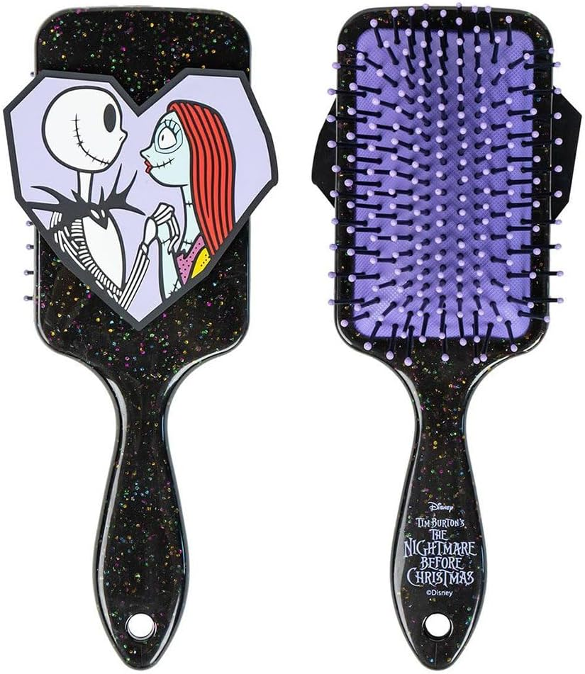 Nightmare before Christmas Black Detangling Brush Jack and Sally Design Genuine